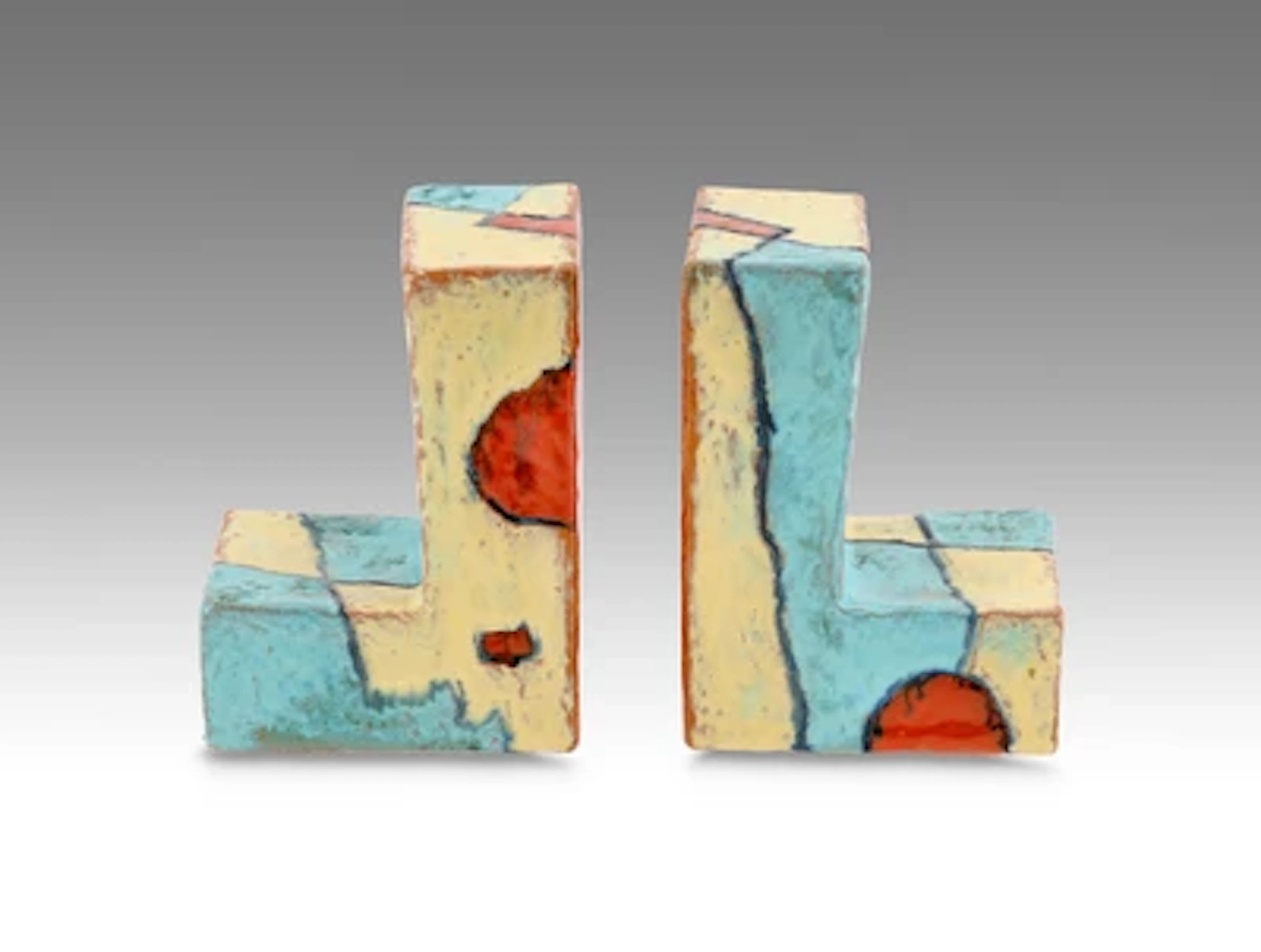 Anton Klieber, two bookends ("Einfache Buchstützen"), model number