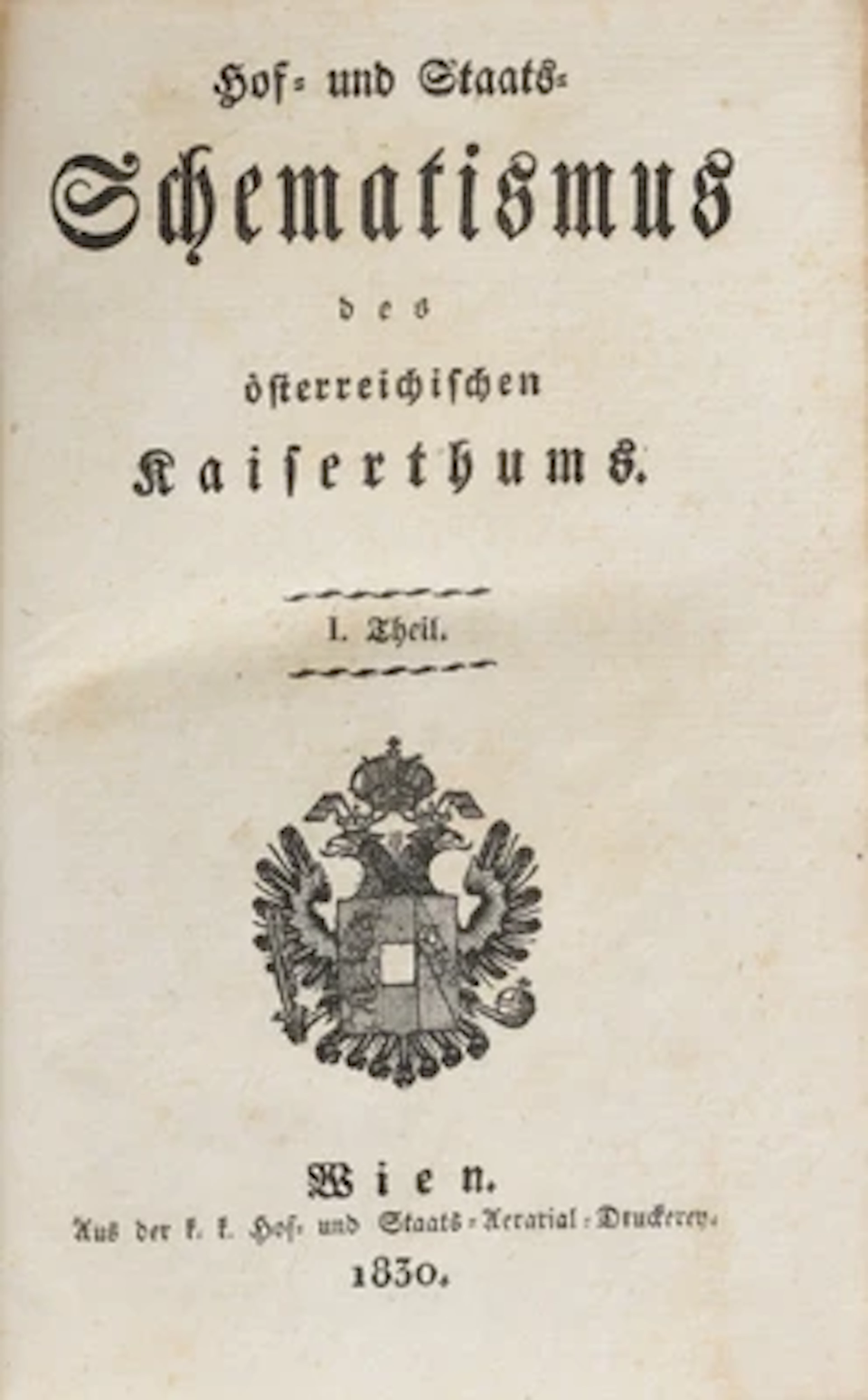 HOF- UND STAATS-SCHEMATISMUS 1830.
