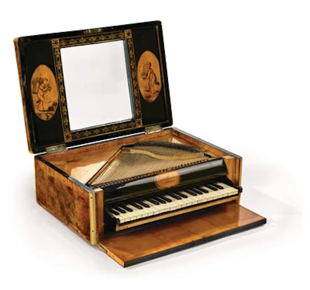 A Rare Museum-Quality Empire Sewing-Table Travelling Piano
