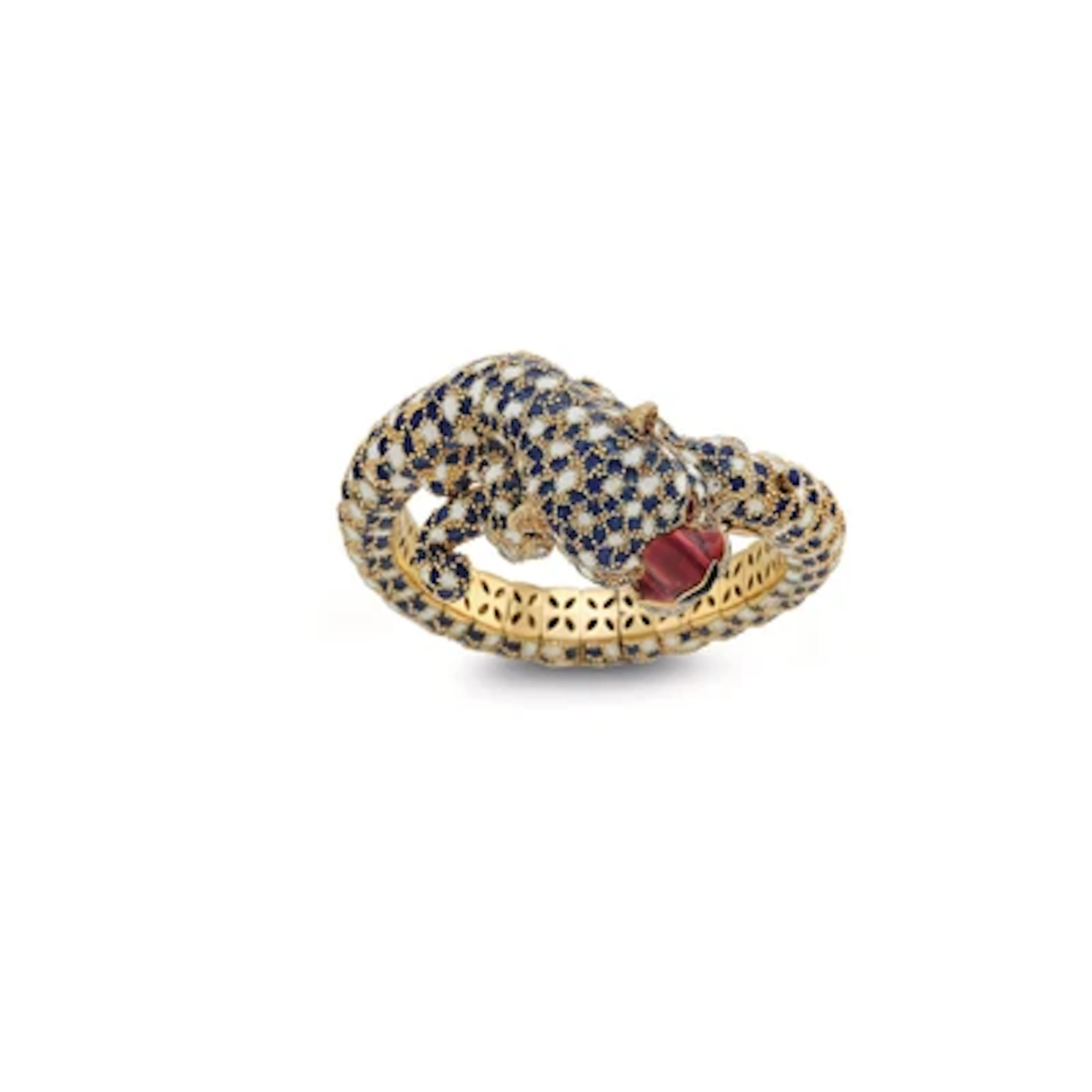 Frascarolo Email Armreif Leopard