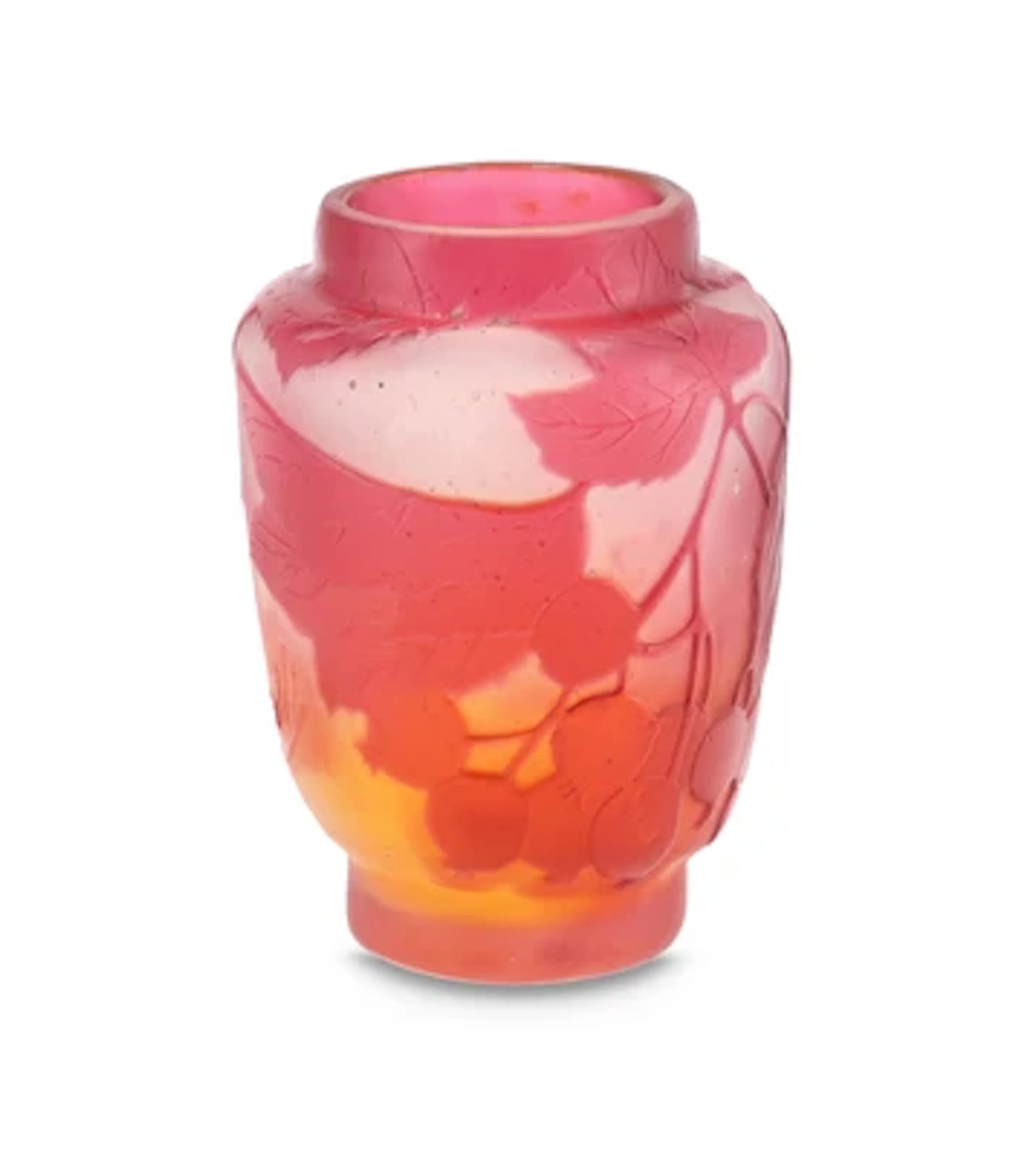 A small vase "Groseilles", Emile Gallé, Nancy, 1905-08