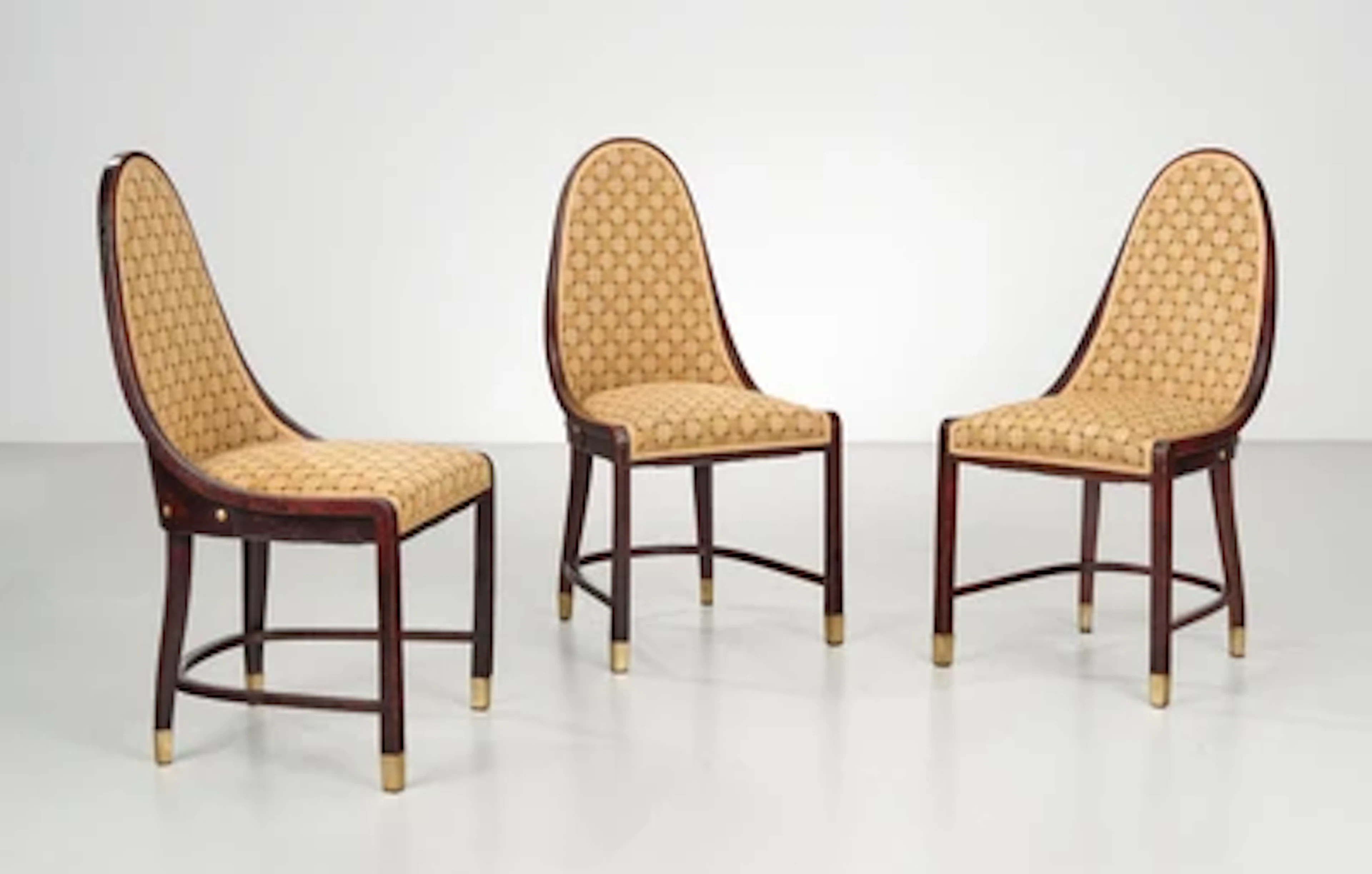 Josef Hoffmann, three chairs, model number 330, designed in around