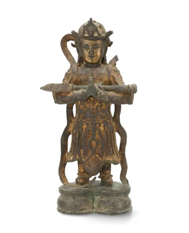 Bronzefigur des Weituo, China, Ming Dynastie, 17. Jh.
