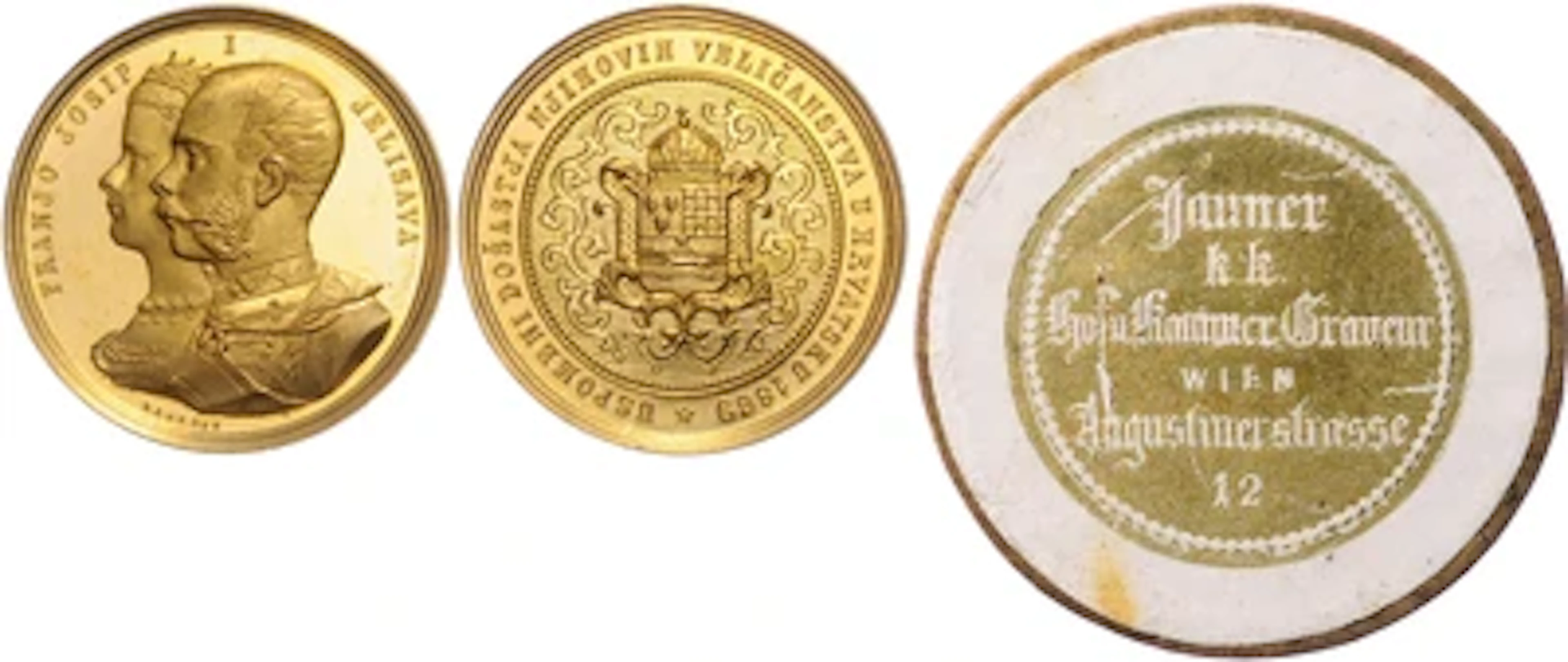 Anwesenheit des Kaiserpaares in Kroatien vom 8.-12. März 1869 GOLD