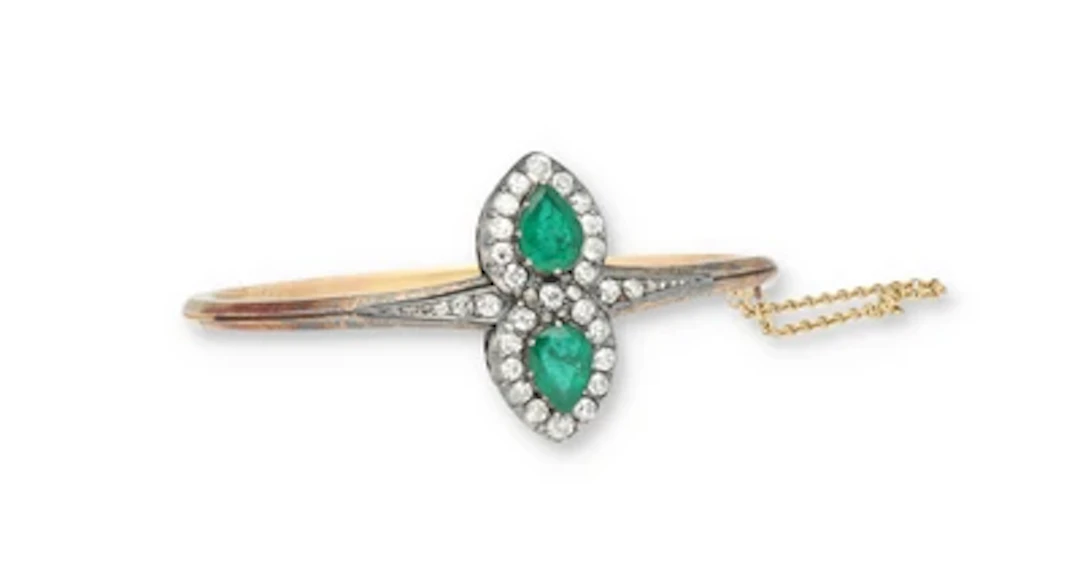 Diamant Smaragd Armreif