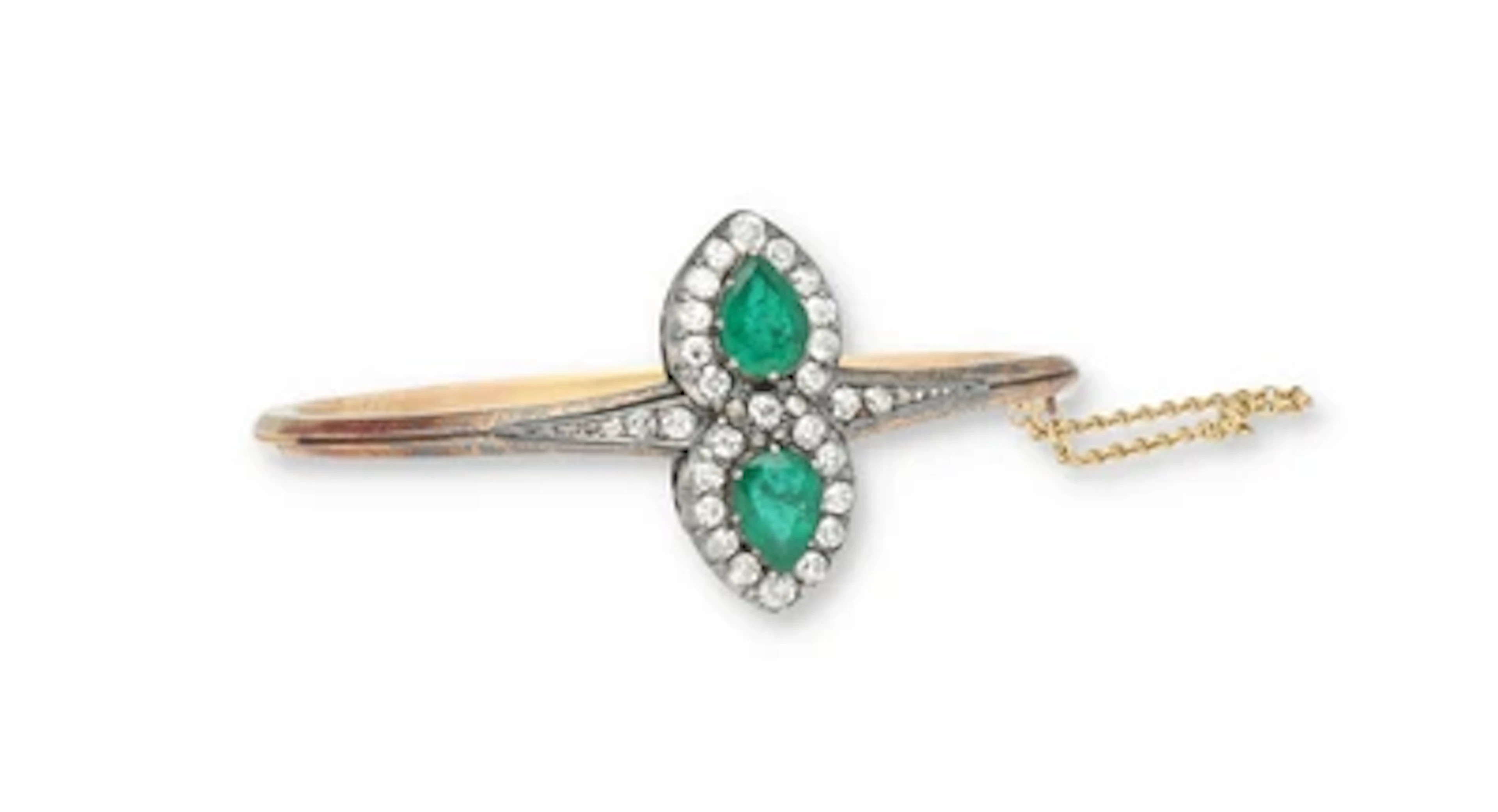 Diamant Smaragd Armreif