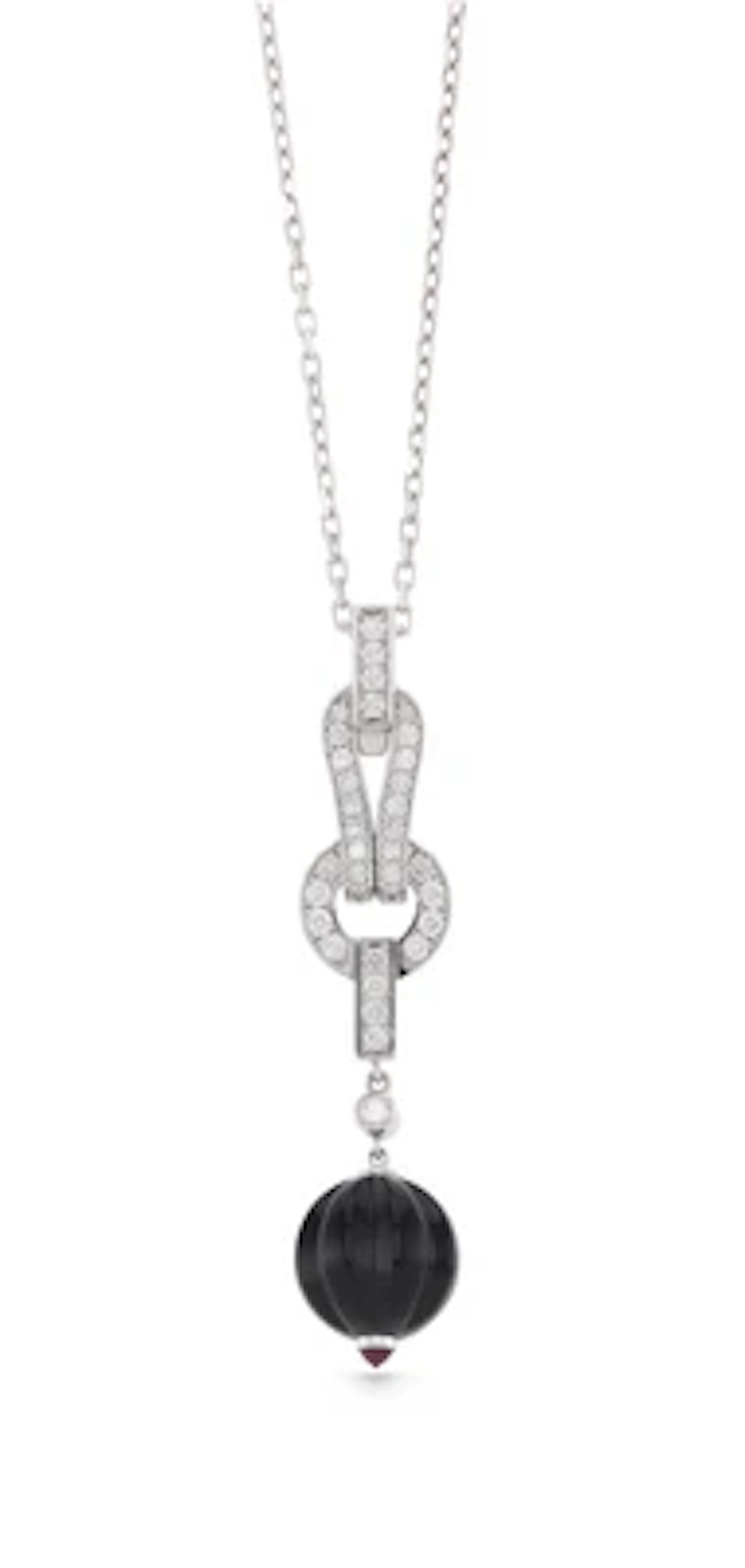 Cartier Agrafe onyx and diamond necklace