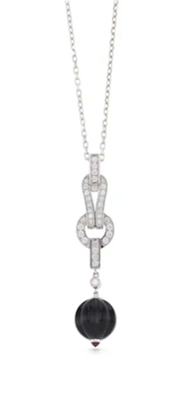 Cartier Agrafe onyx and diamond necklace