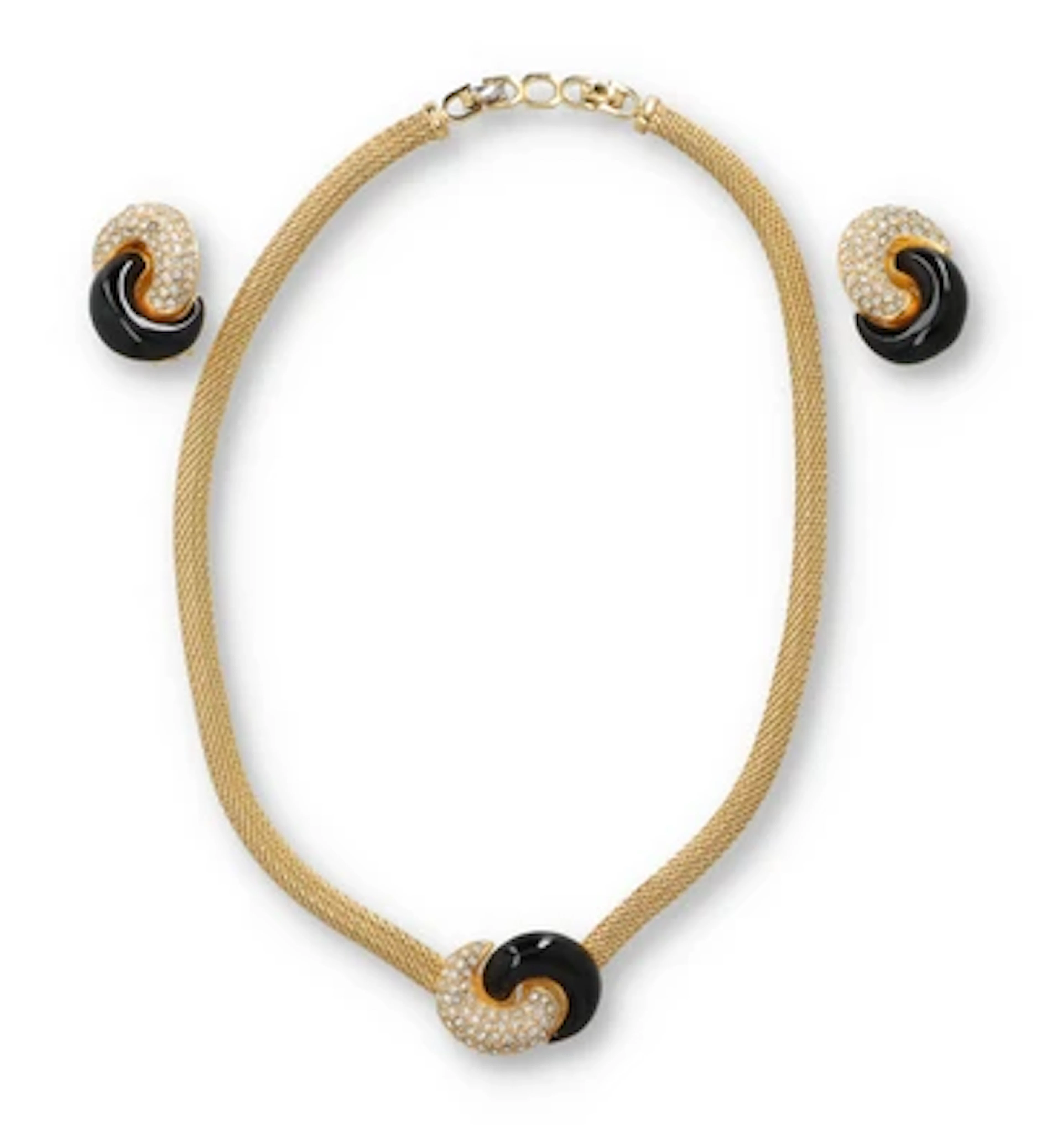 Bijoux Christian Dior Collier, Paar Ohrclips