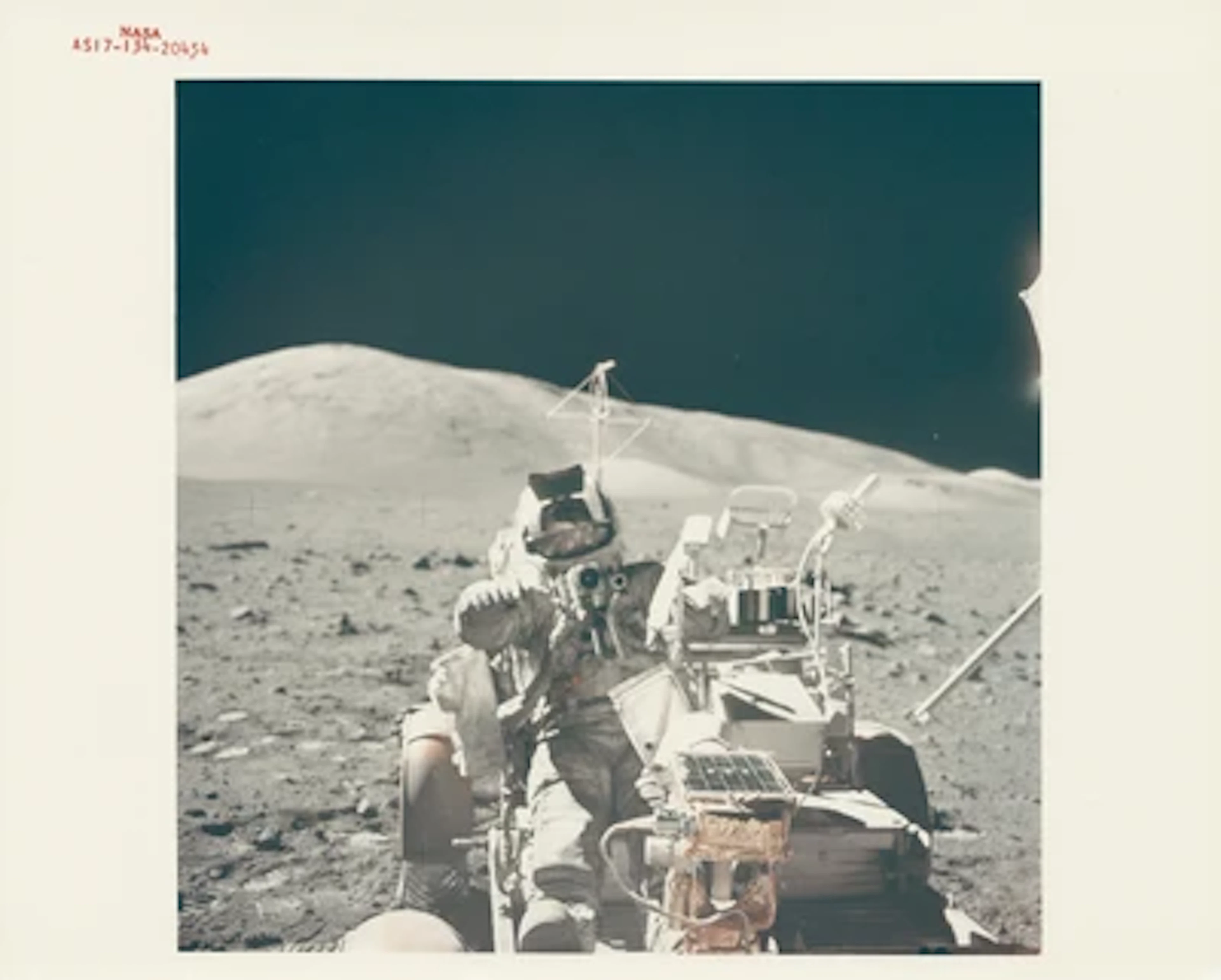 APOLLO 17 - Harrison Schmitt Jumping into the Rover at Van Serg