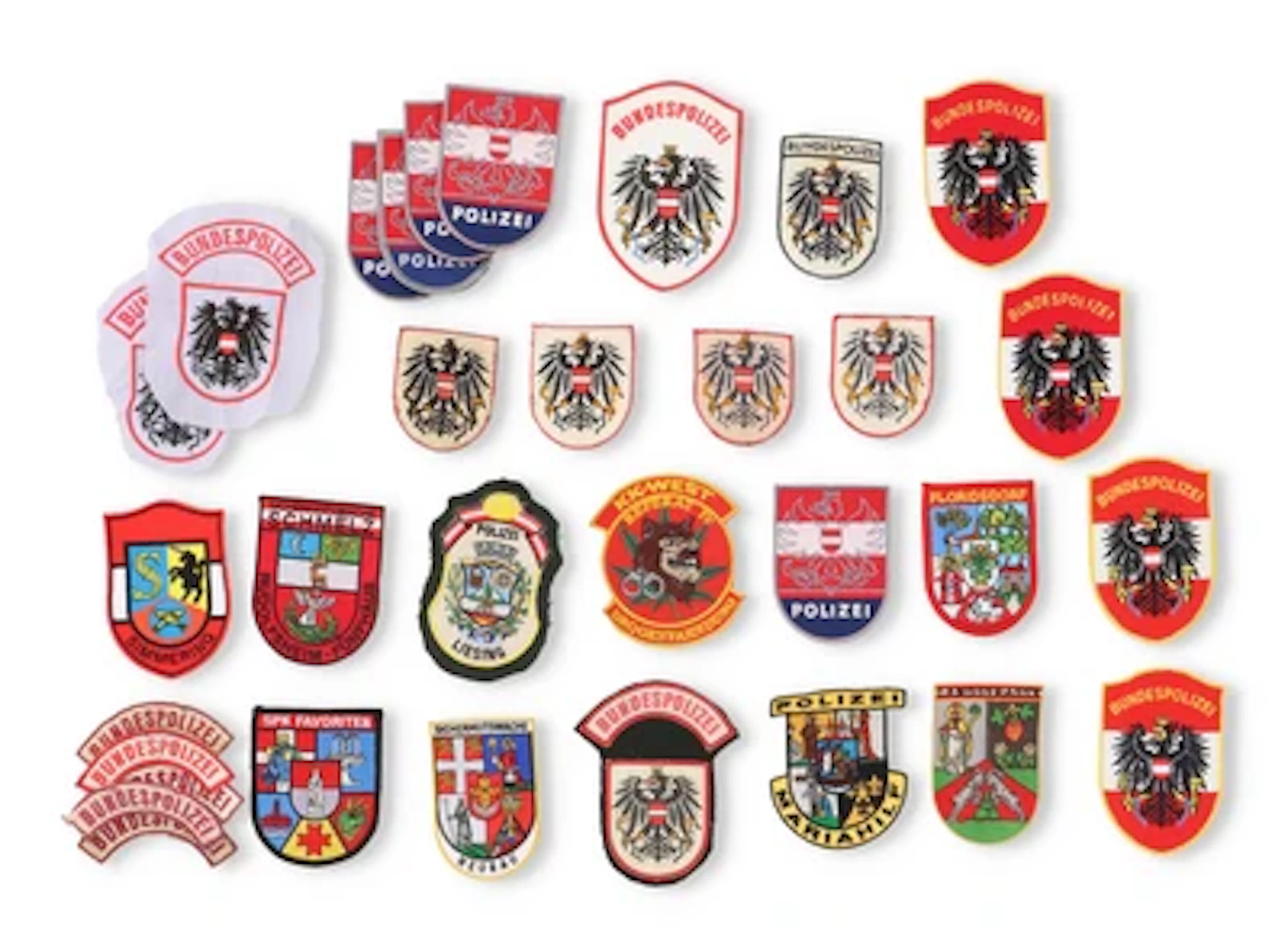 Österreich 2. Republik - Konvolut Ärmelabzeichen der österr. Bundespolizei