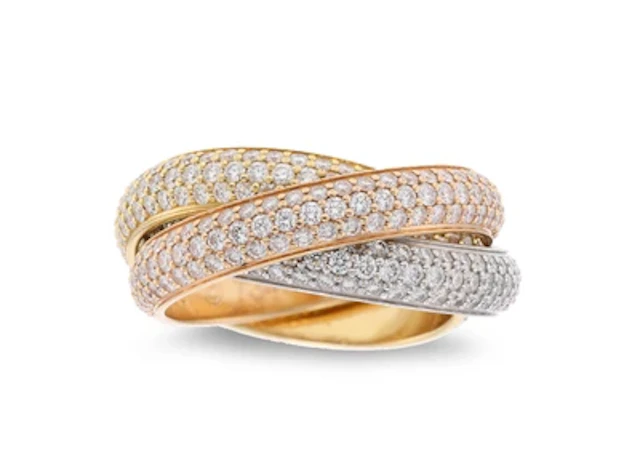 Cartier Trinity diamond ring approx. 3.02 ct