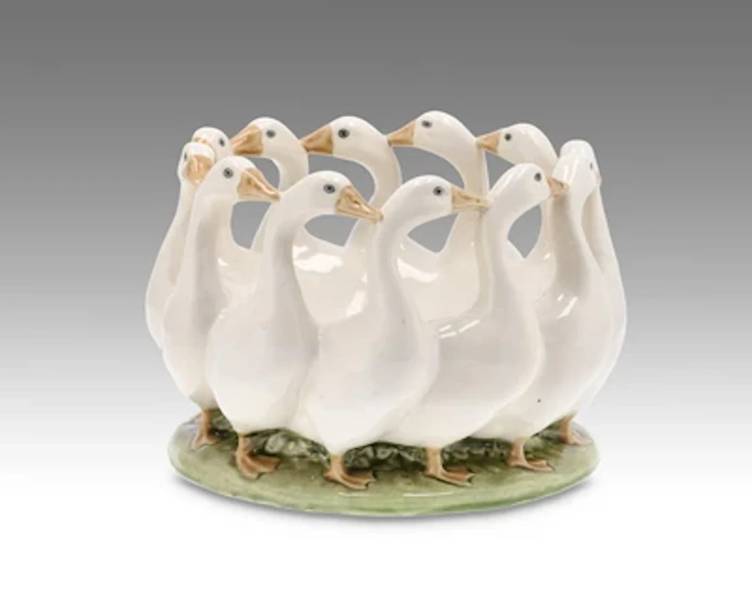 Michael Mörtl (1878-1939), a procession of geese, model number 389