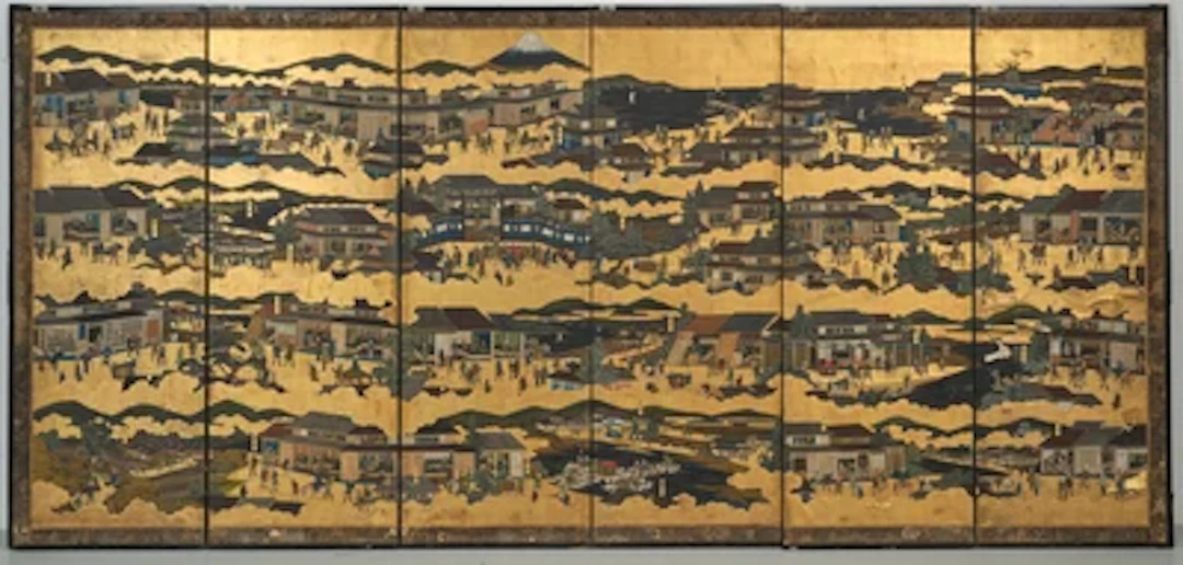 Byobu, 18th/19th Century, (Six panel Japanese Folding Screen)