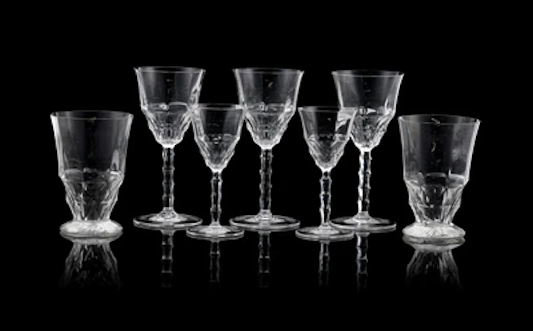 Seven glasses from the "Barcelona" drinking set, designed in around