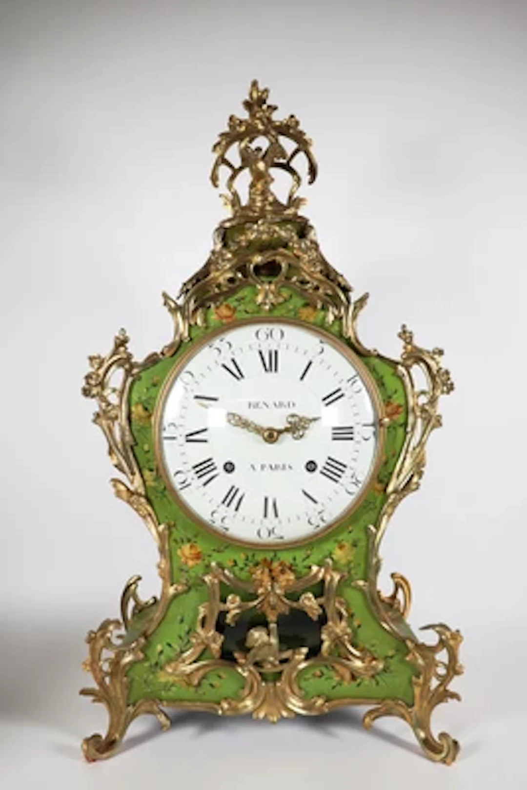 Vernis Martin-Pendule im Louis XV.-Stil, 20. Jahrhundert