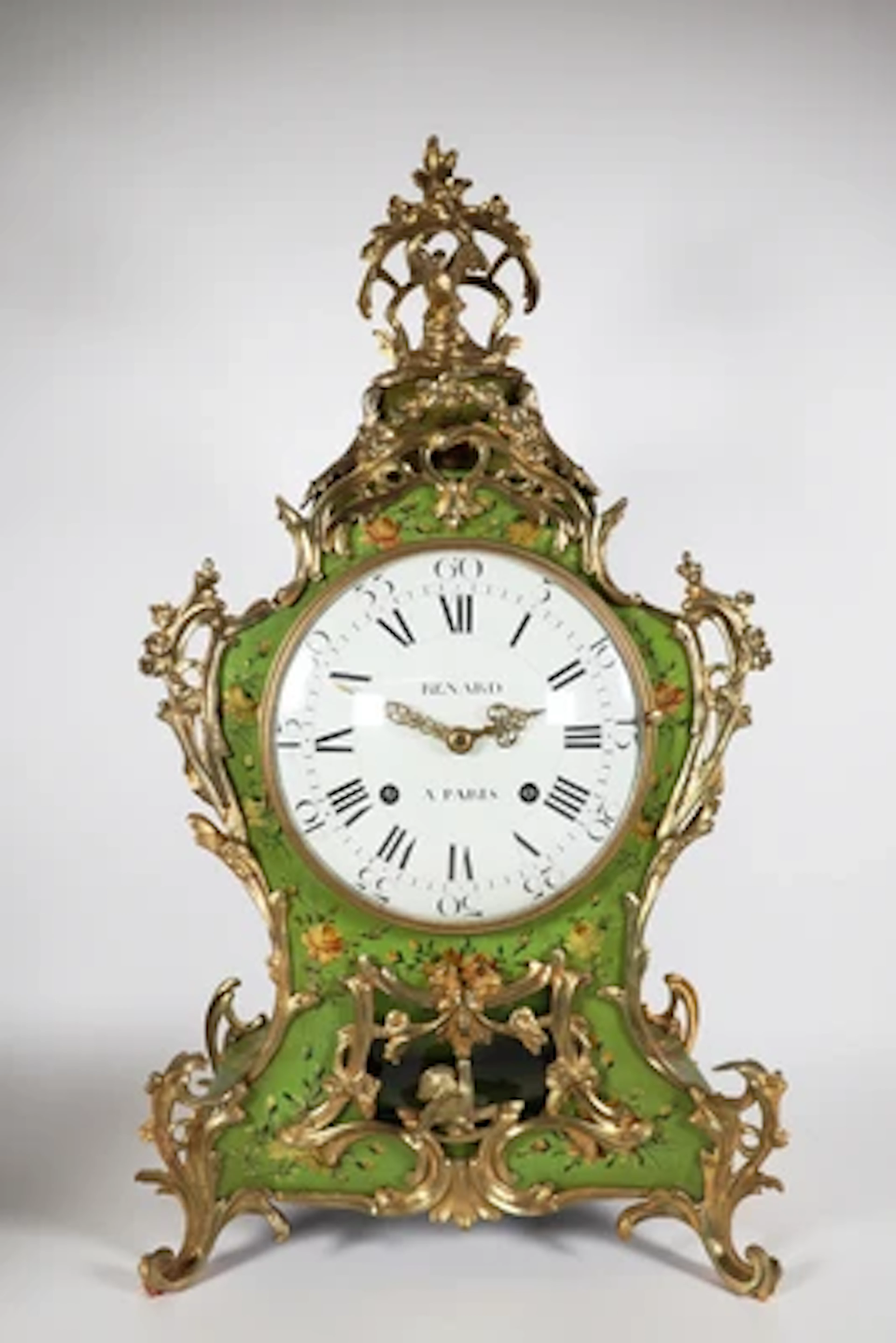 Vernis Martin-Pendule im Louis XV.-Stil, 20. Jahrhundert