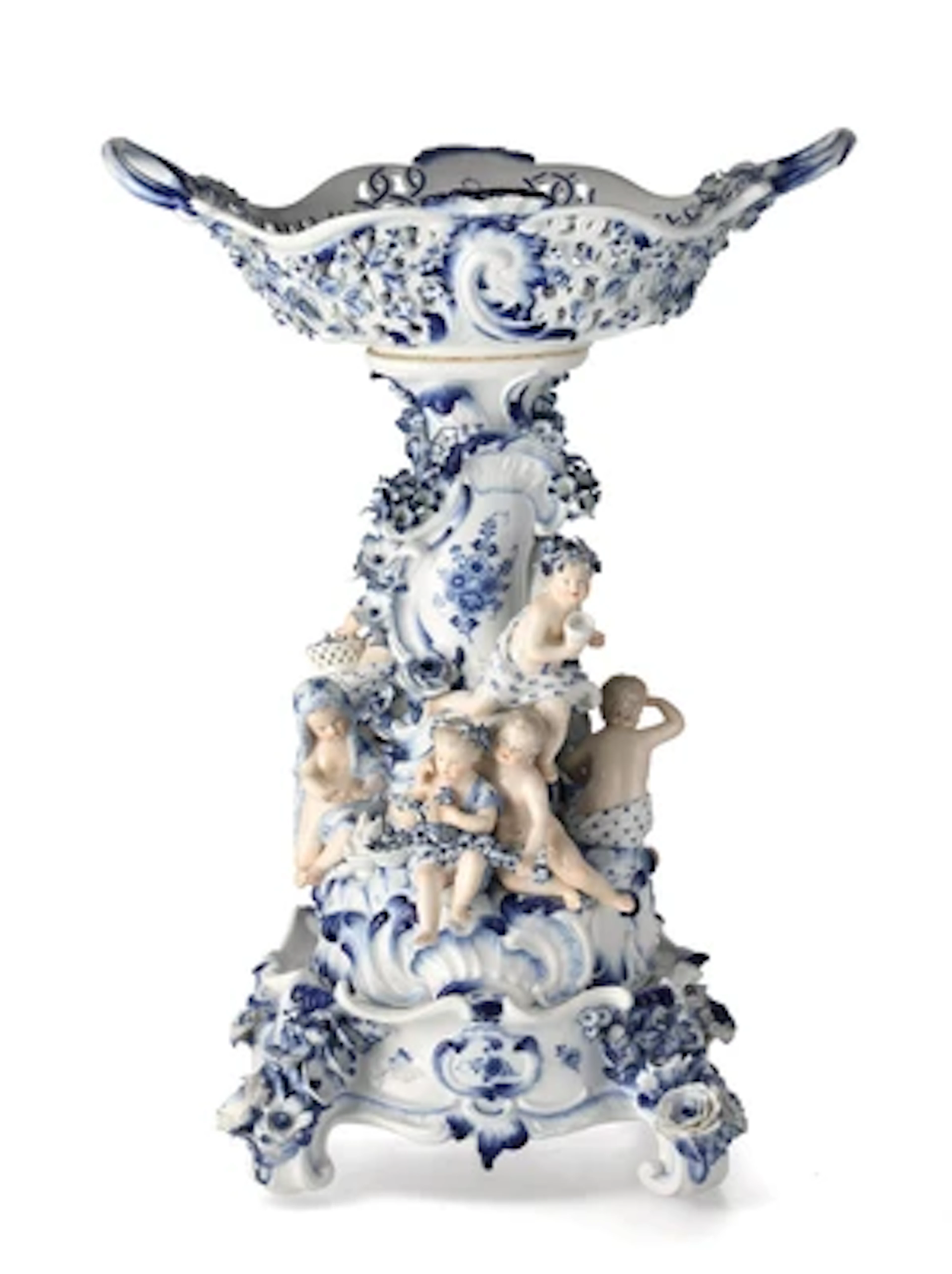 Tafelaufsatz mit Amoretten, Meissen um 1880,