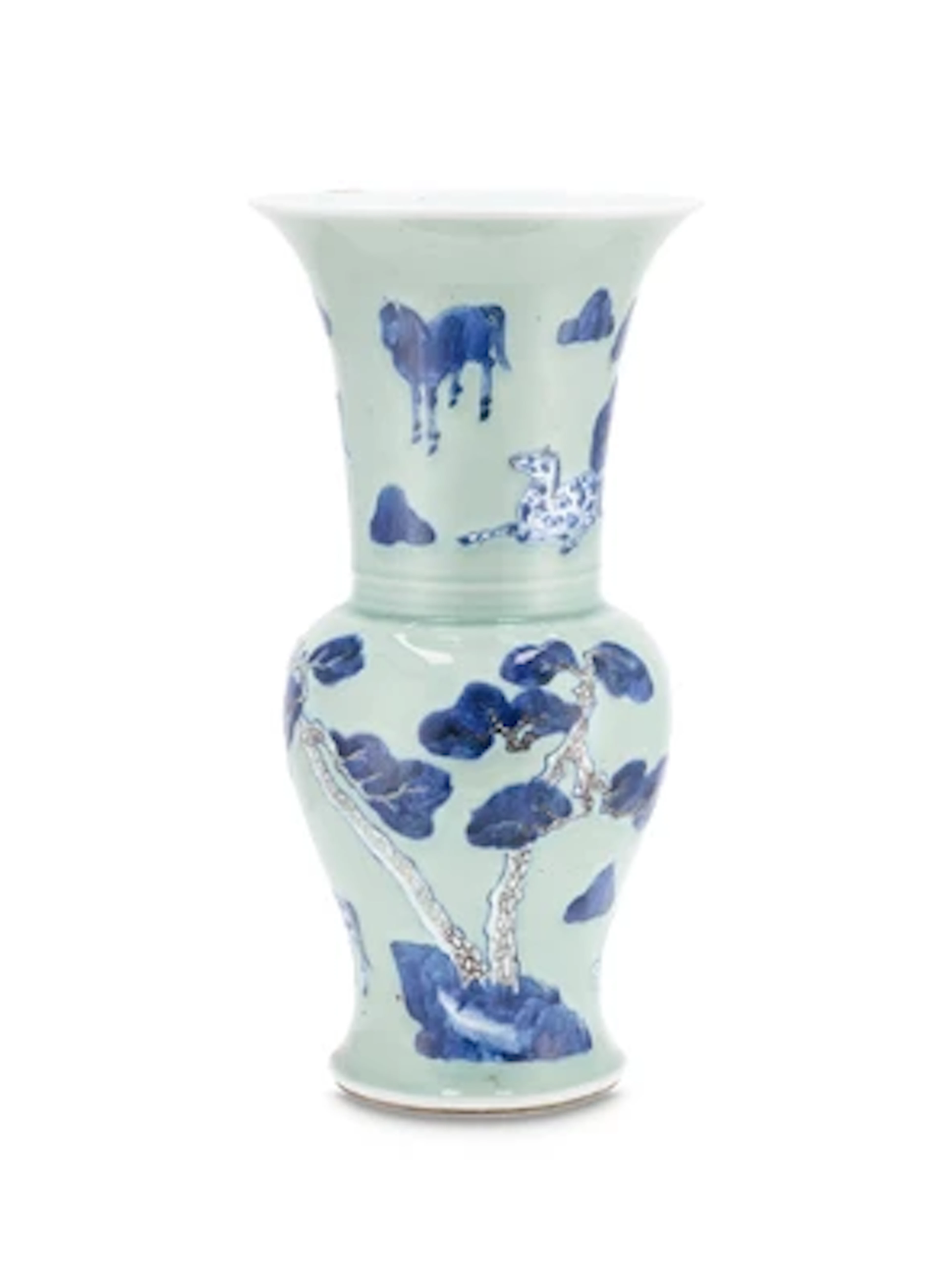 "Eight Horses of Mu Wang" Yen Yen Vase, China, späte Qing Dynastie