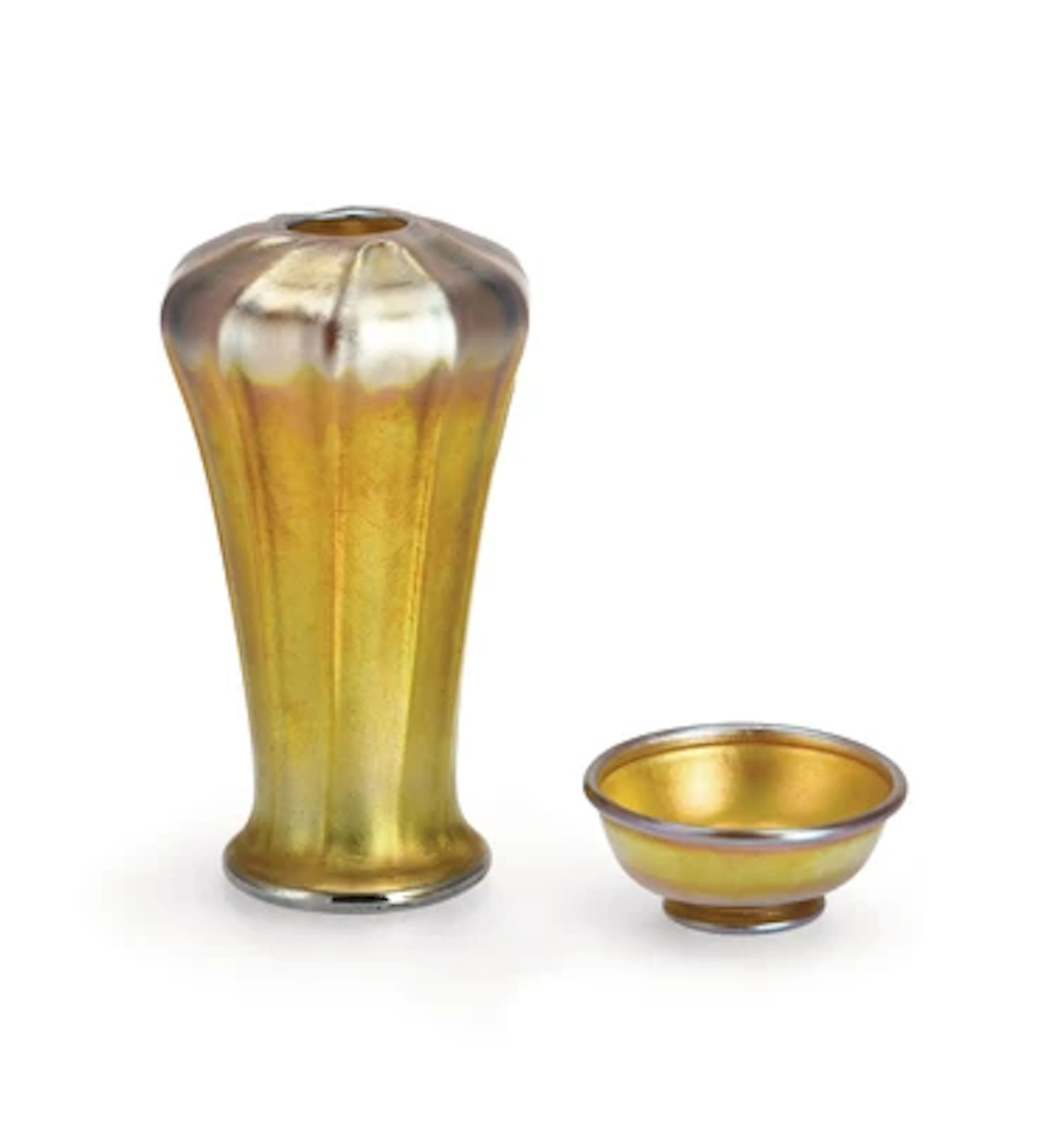 Vase und kleine Schale, Louis Comfort Tiffany, New York, um 1900/20