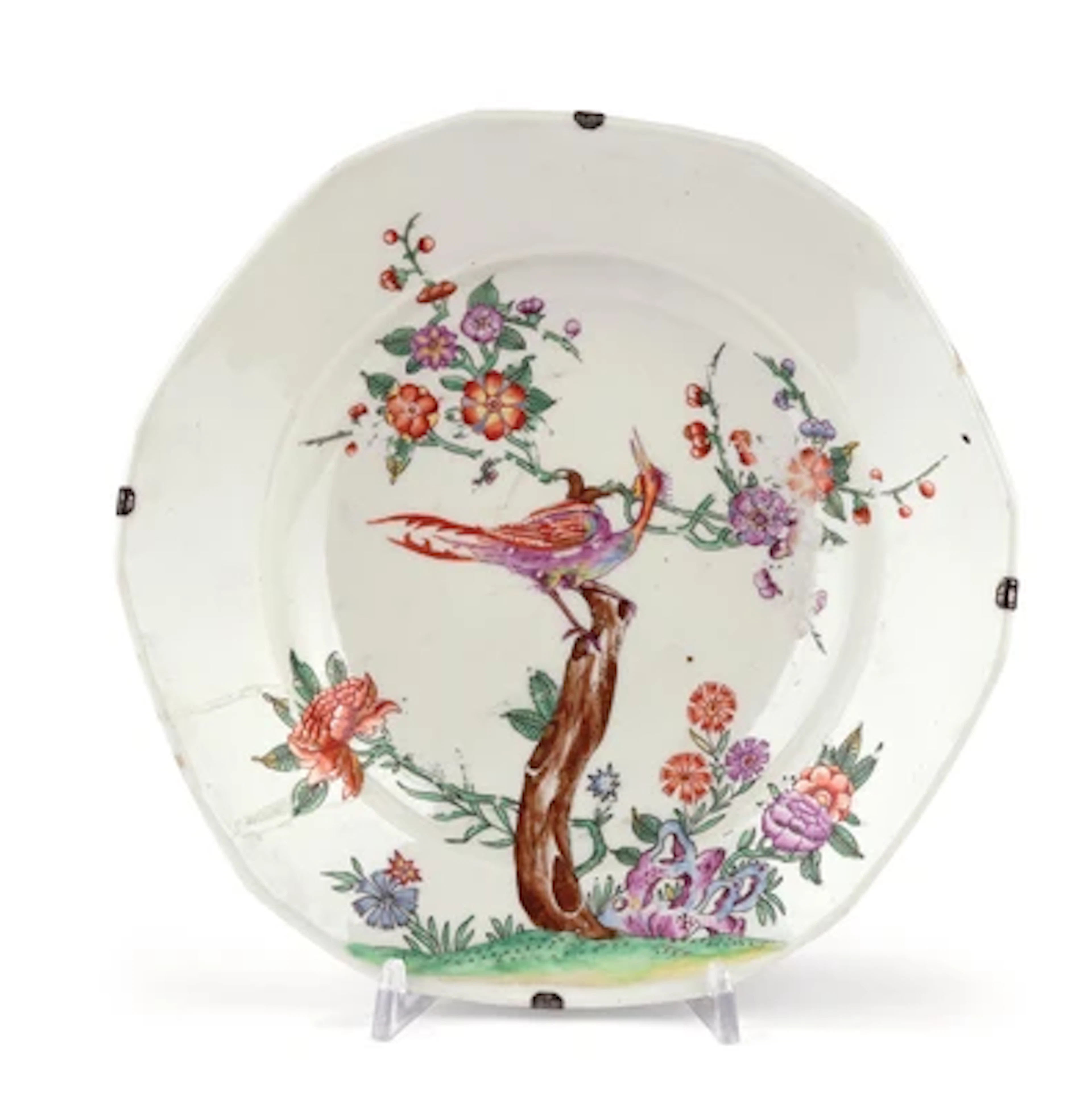 A Plate with Dodecagonal Rim, Claudius Innocentius Du Paquier Manufactory