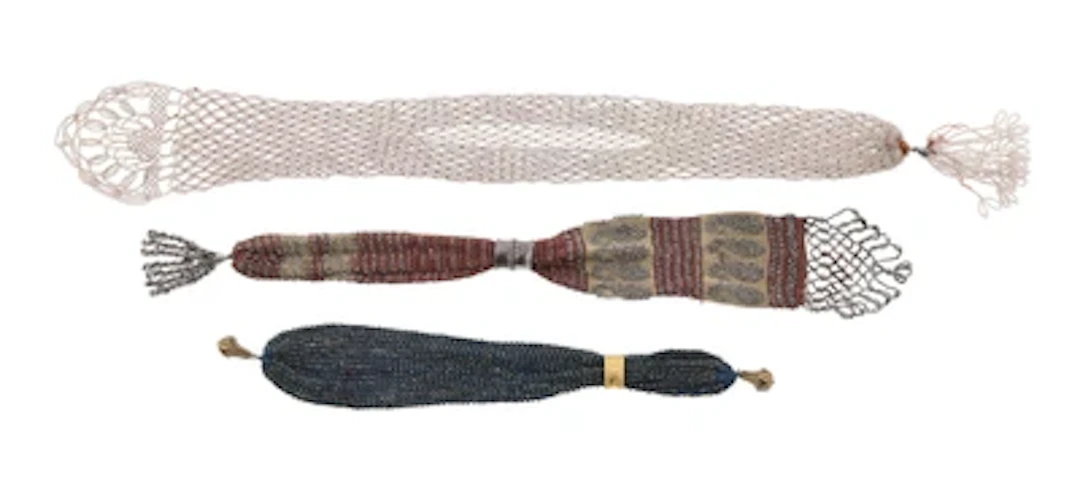 Three beaded miser's purses ('Geldkatzen'), c. 1900/25
