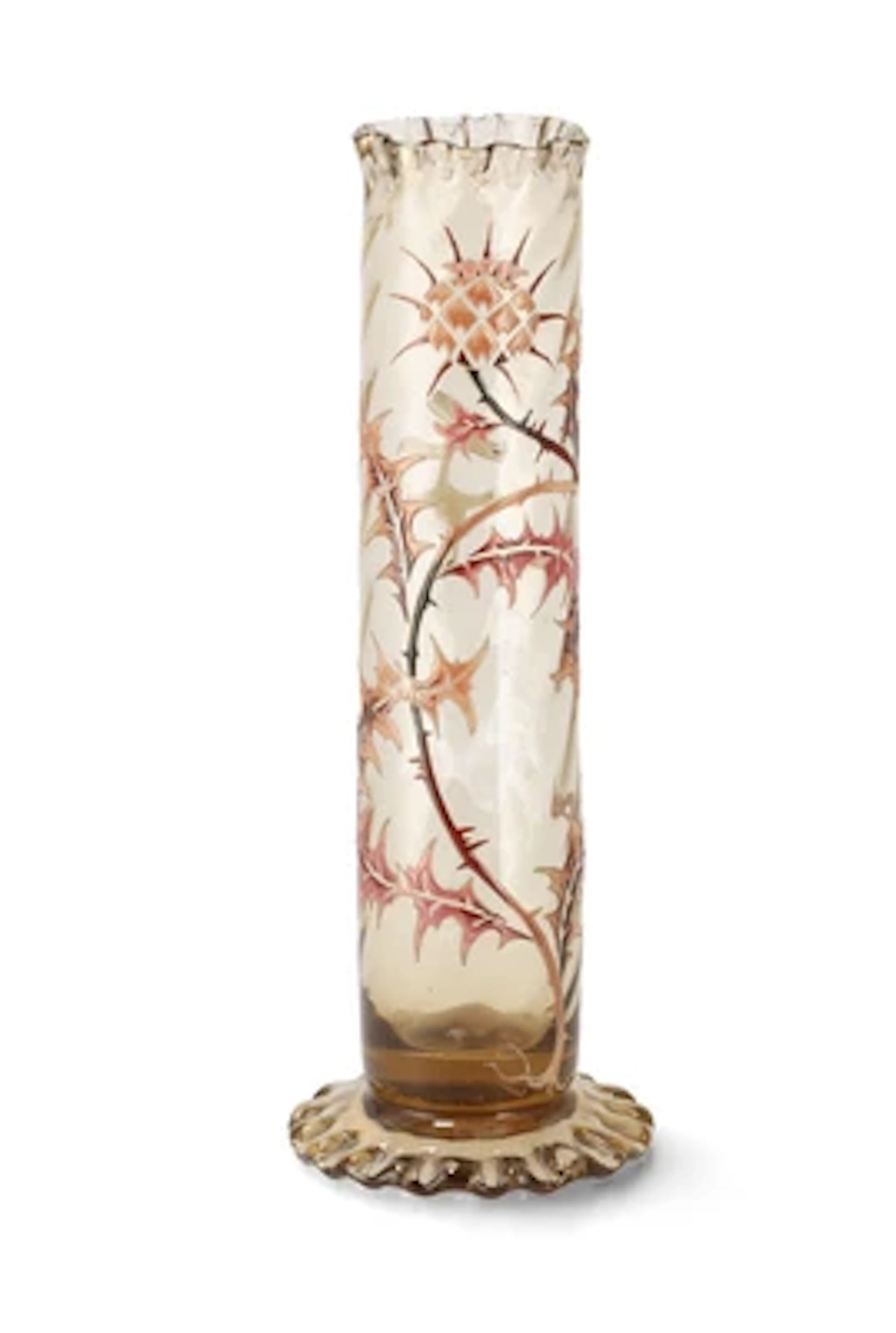 A vase with thistles, Emile Gallé, Nancy, c. 1885