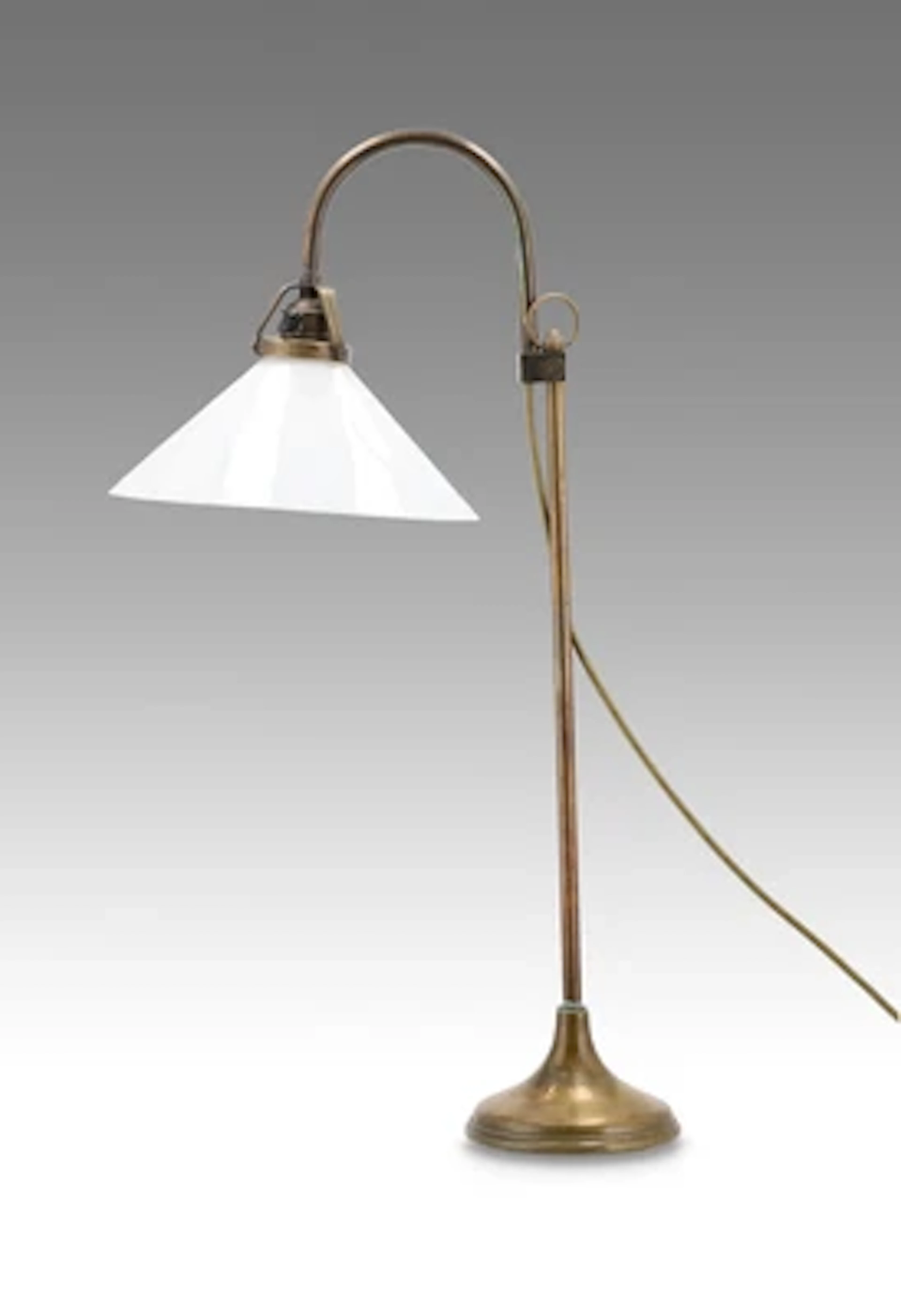 A brass desk lamp, c. 1900/20
