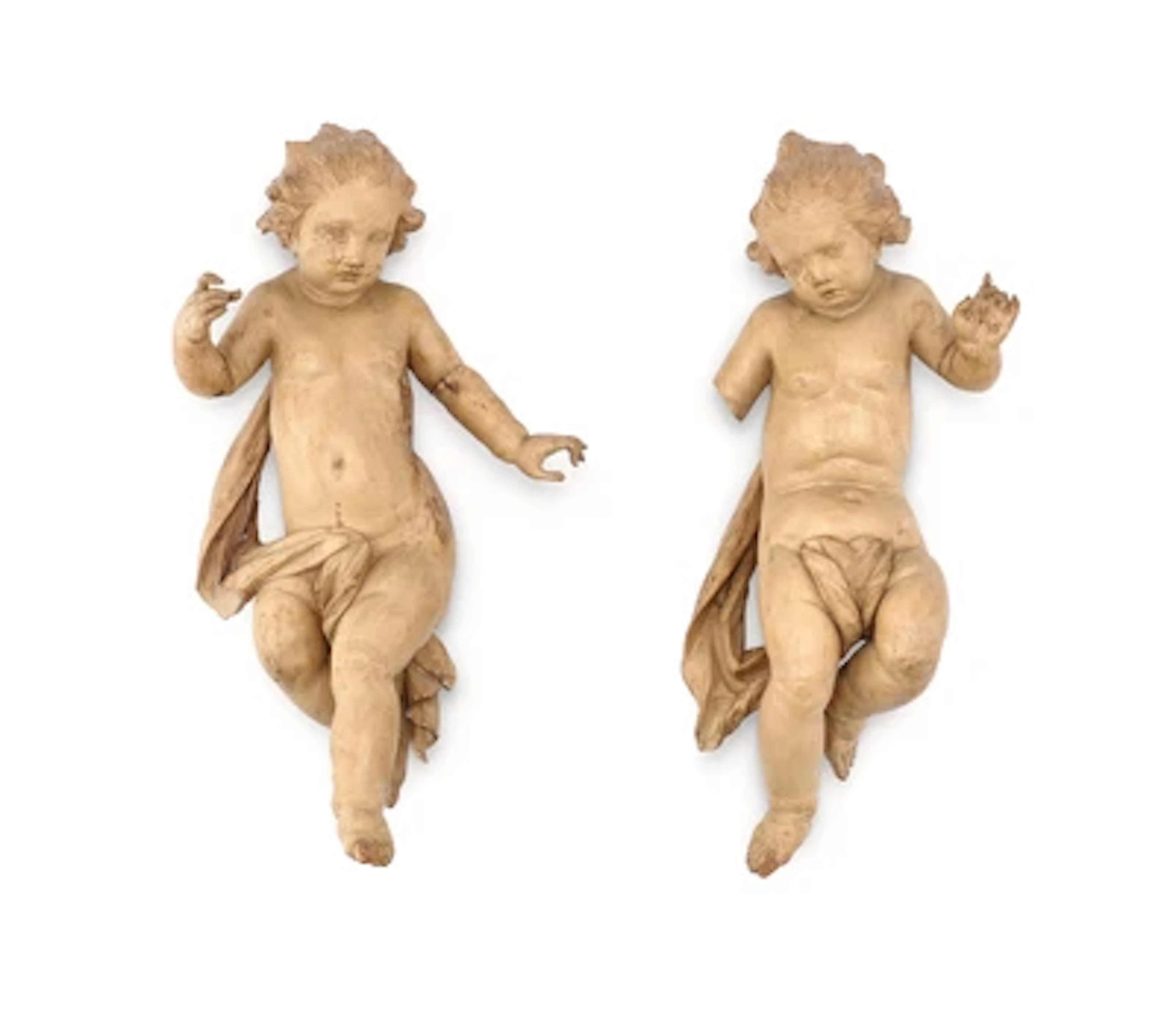 A Pair of Baroque Angels, Alpine Region, Second Half of the 18th Century