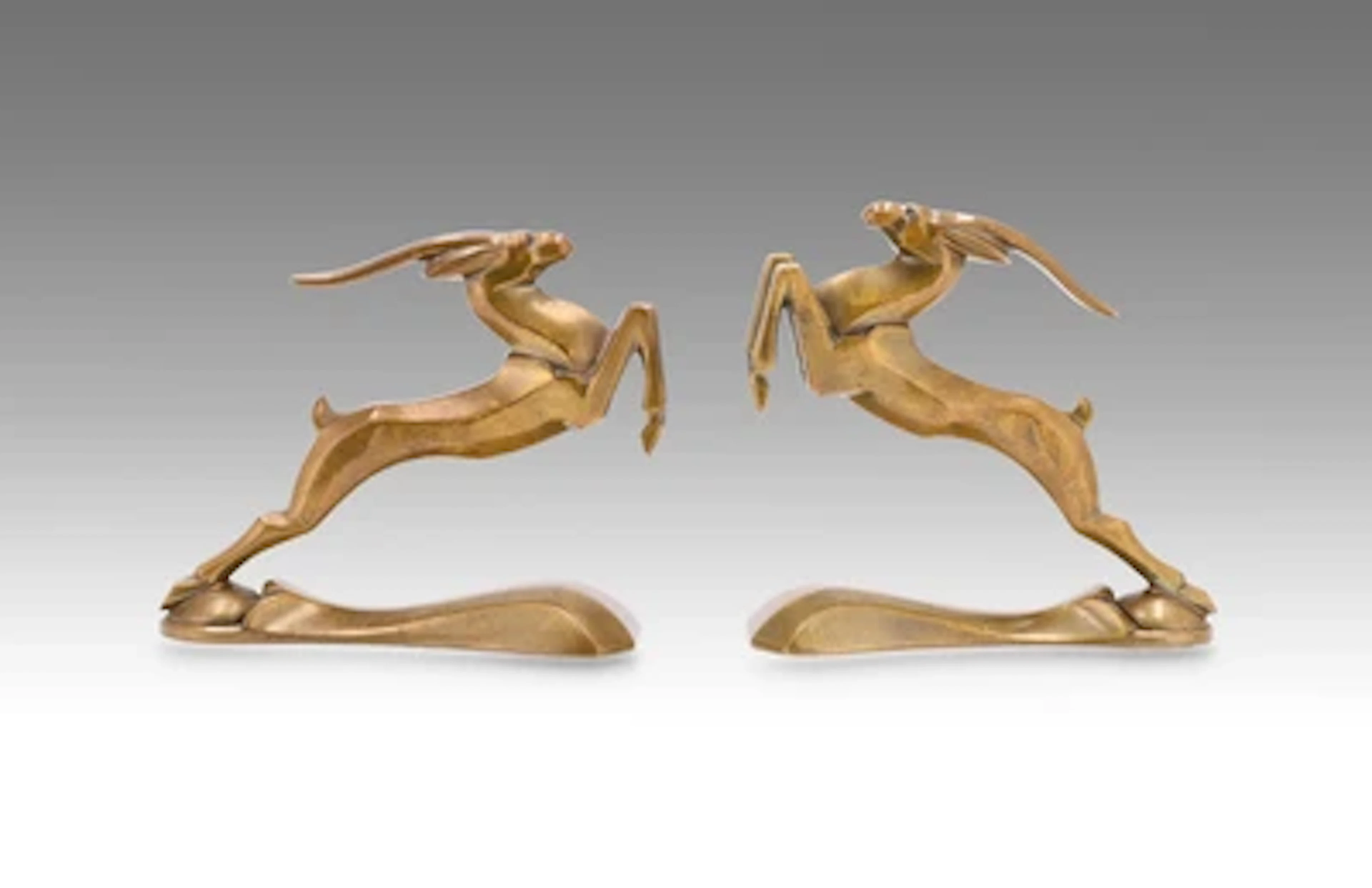 A pair of Art Deco book ends with Zodiac motif (Capricorn), c. 1920/35