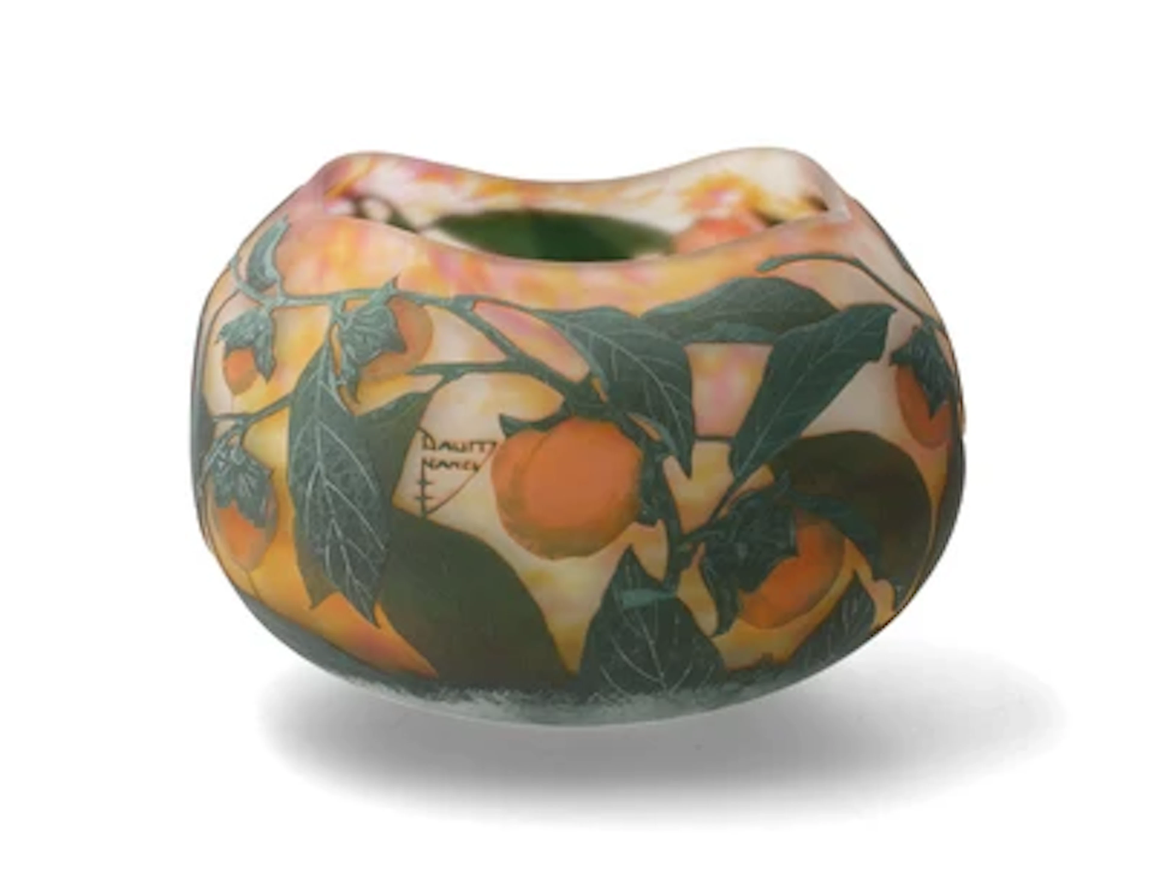 A large "Fruits de Plaqueminier du Japon" vase, Daum, Nancy, c. 1904