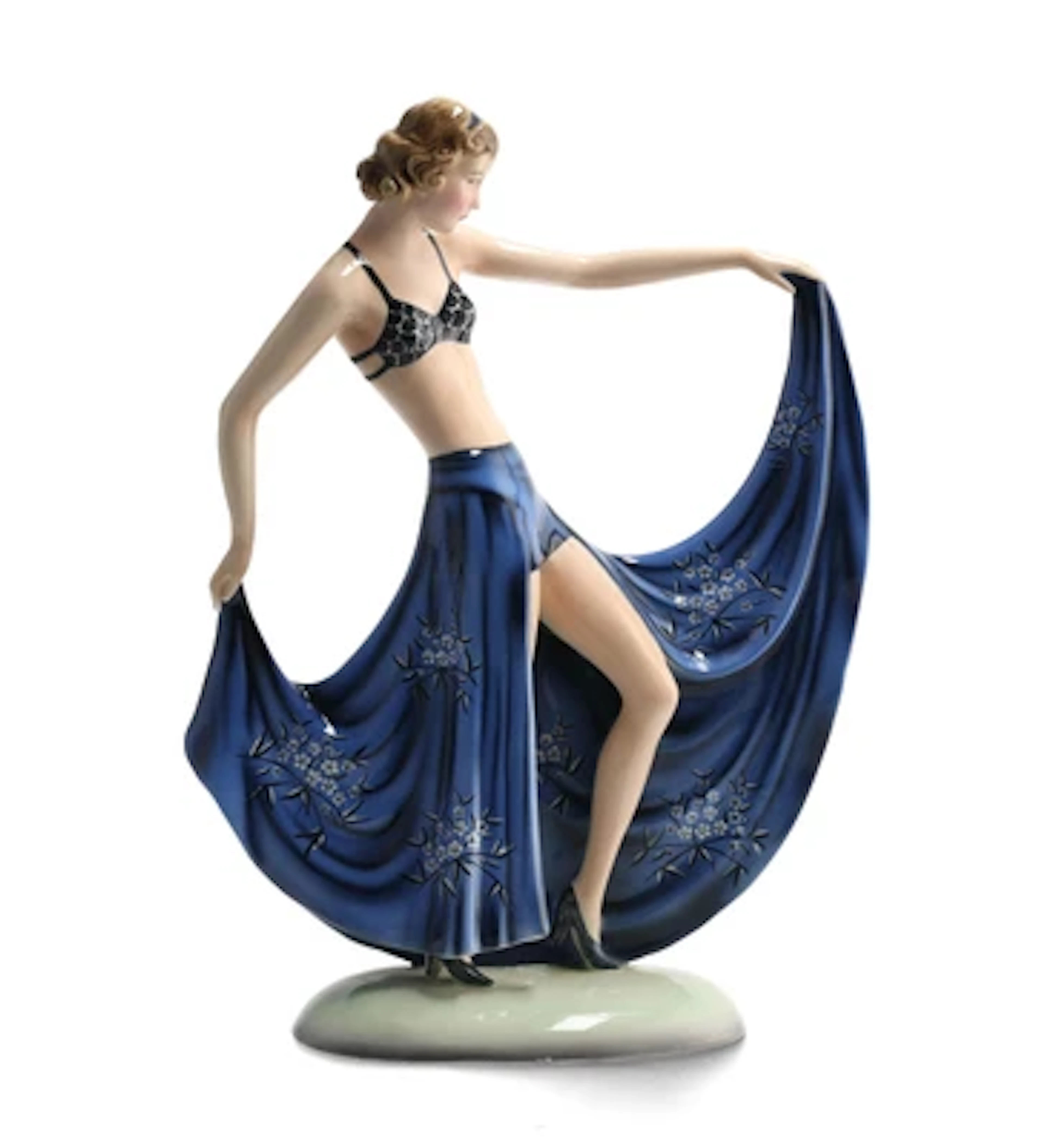 Stephan Dakon, a "Frasquita" figure (dancer in a bikini and long skirt