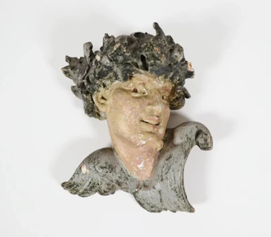 Bacchant mit Efeukranz, Relief, Italien, 18. Jahrhundert