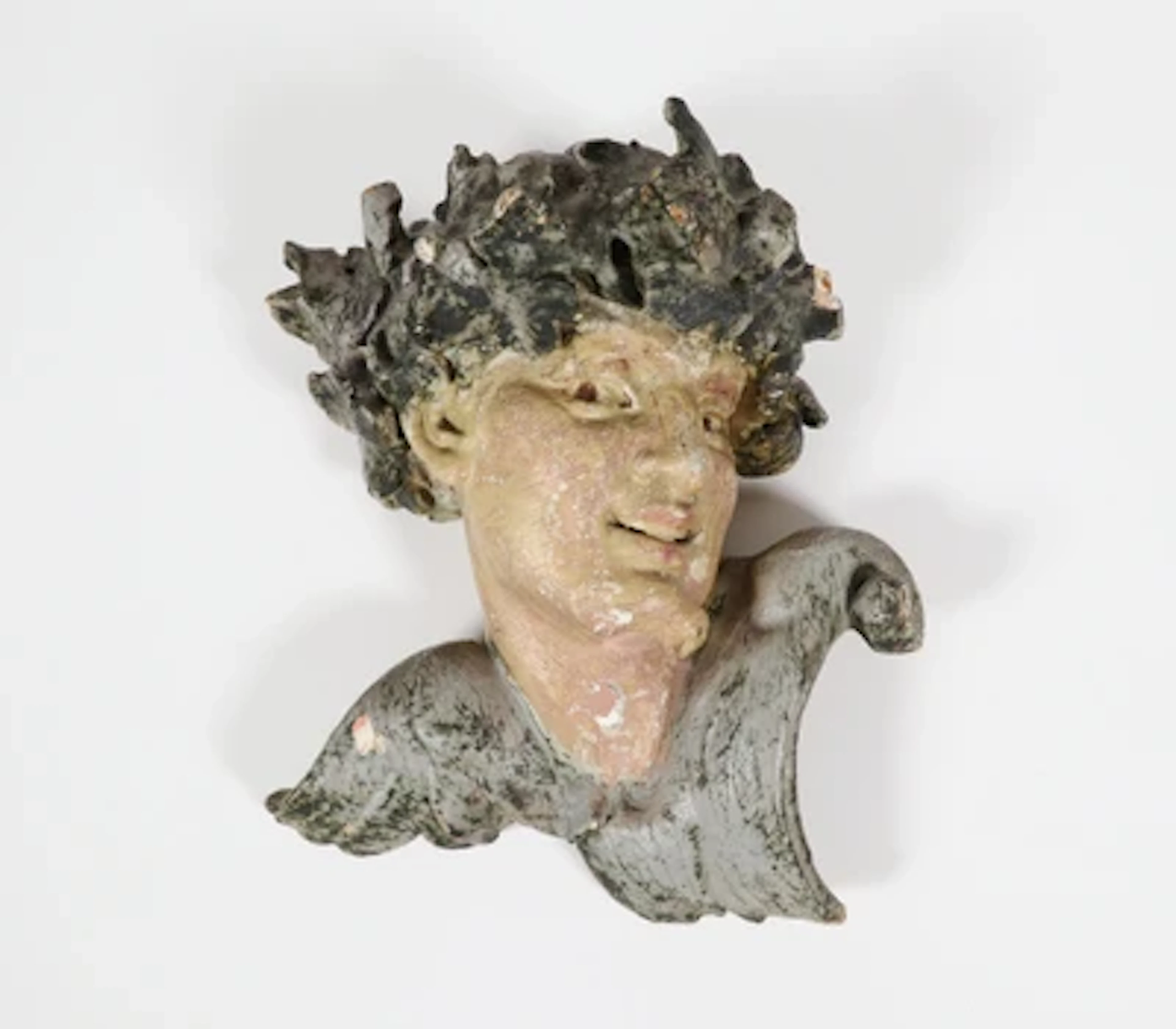 Bacchant mit Efeukranz, Relief, Italien, 18. Jahrhundert