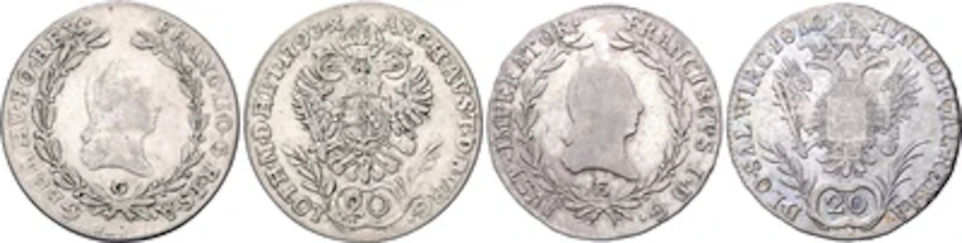 Franz II./I.- 20 Kreuzer Münzstätten Karlsburg und Nagybanya