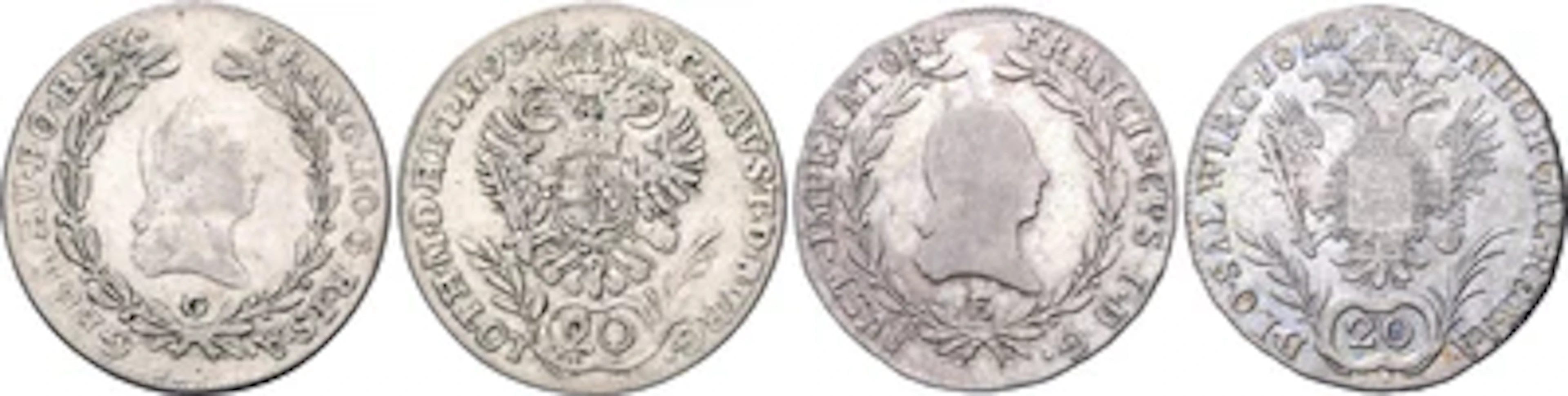 Franz II./I.- 20 Kreuzer Münzstätten Karlsburg und Nagybanya