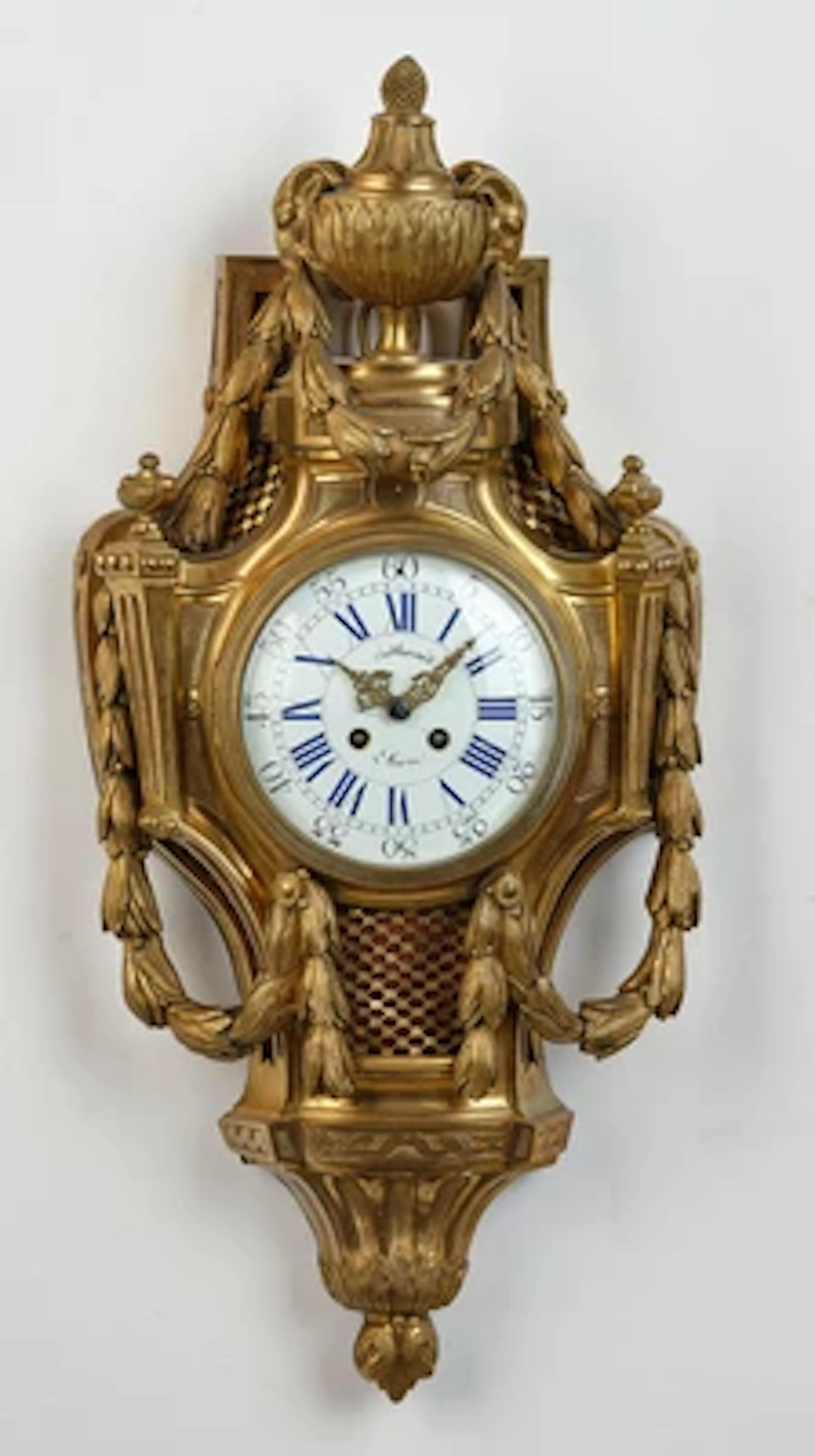 Neobarock Bronze Carteluhr "Balthazard à Paris"