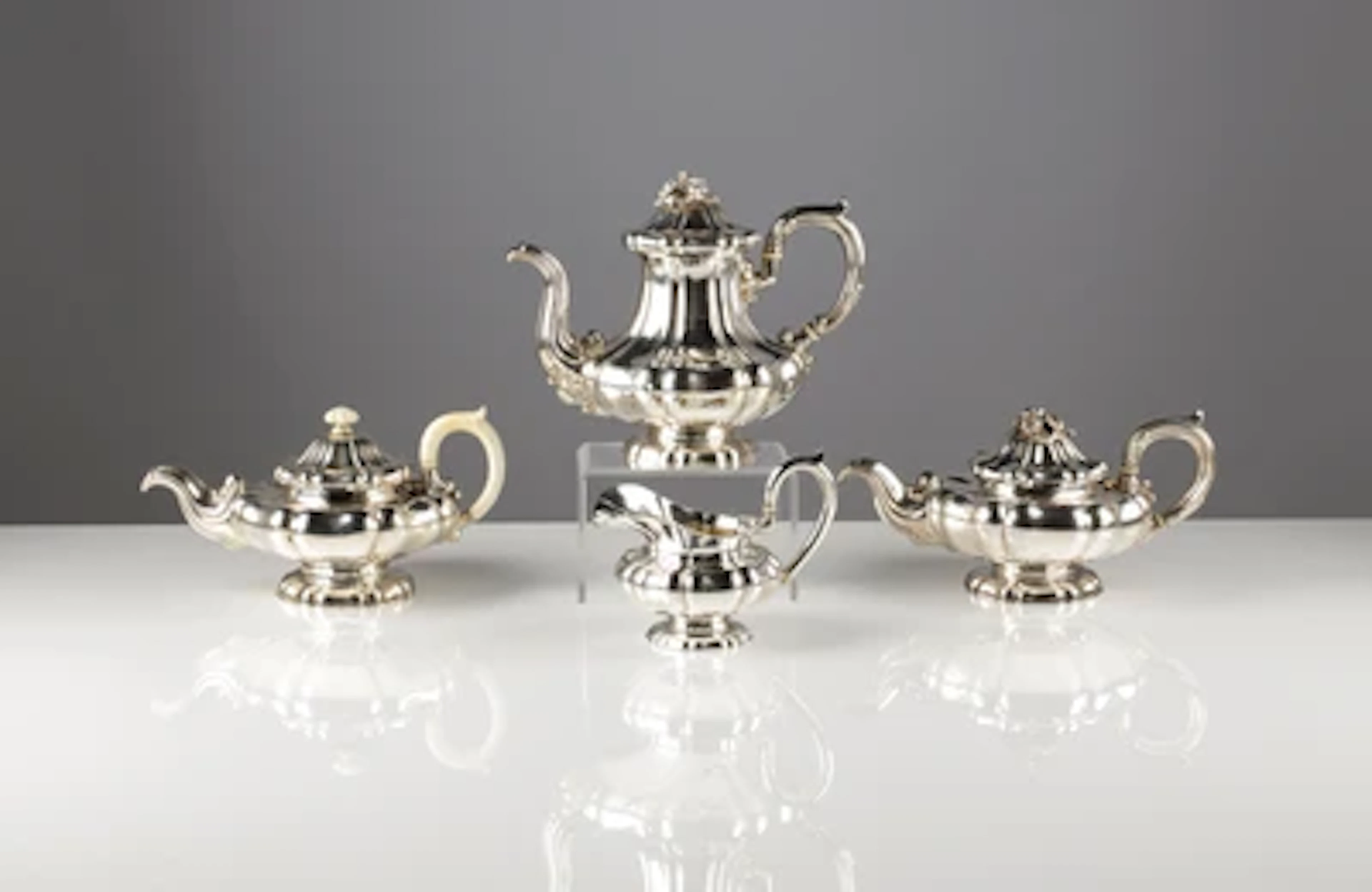 Deutsche Tee- und Kaffeegarnitur, Fa. Schott, um 1850