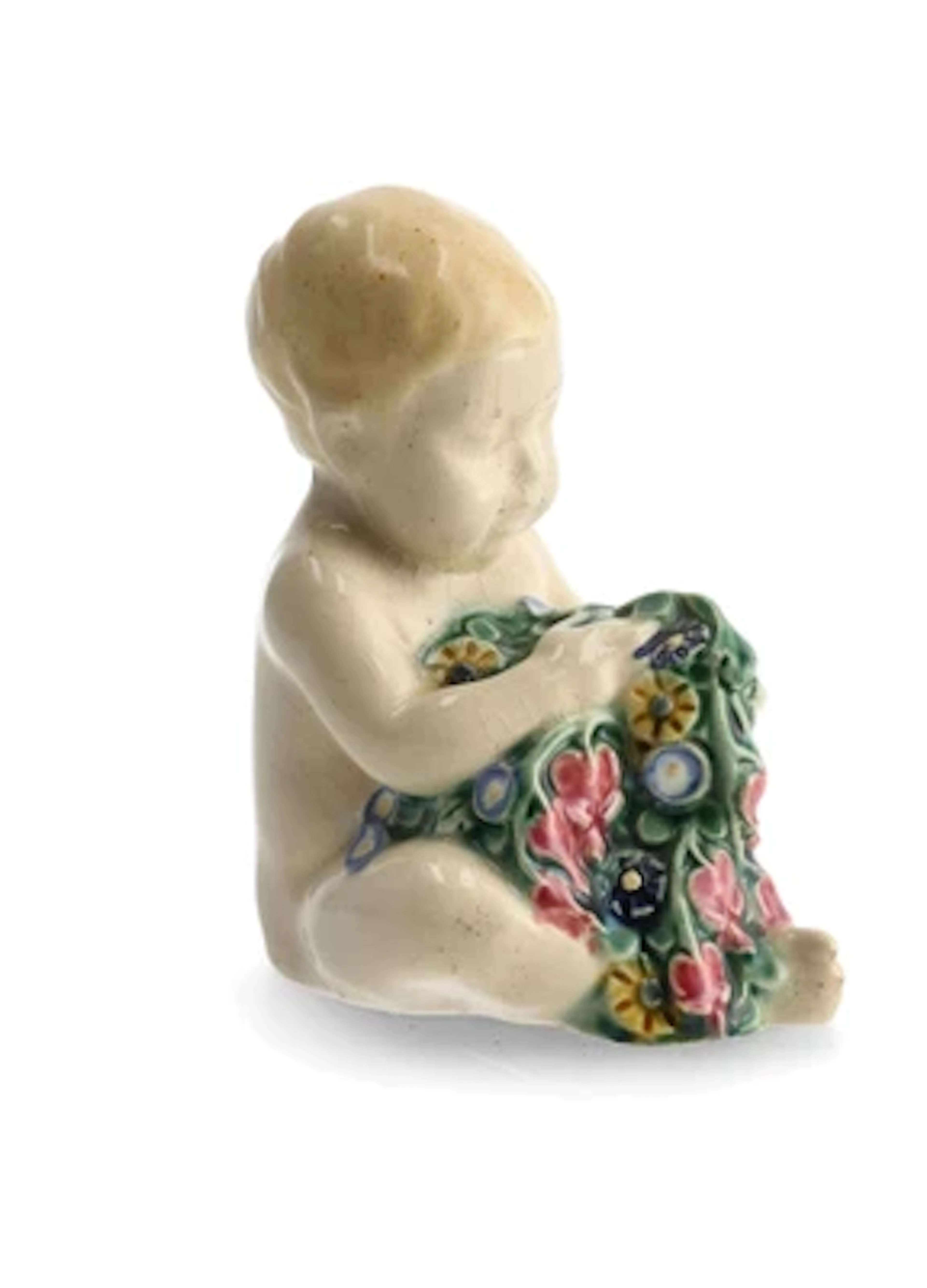 Michael Powolny, Putto (sitzendes Kind mit Blumen), WK Modellnummer: