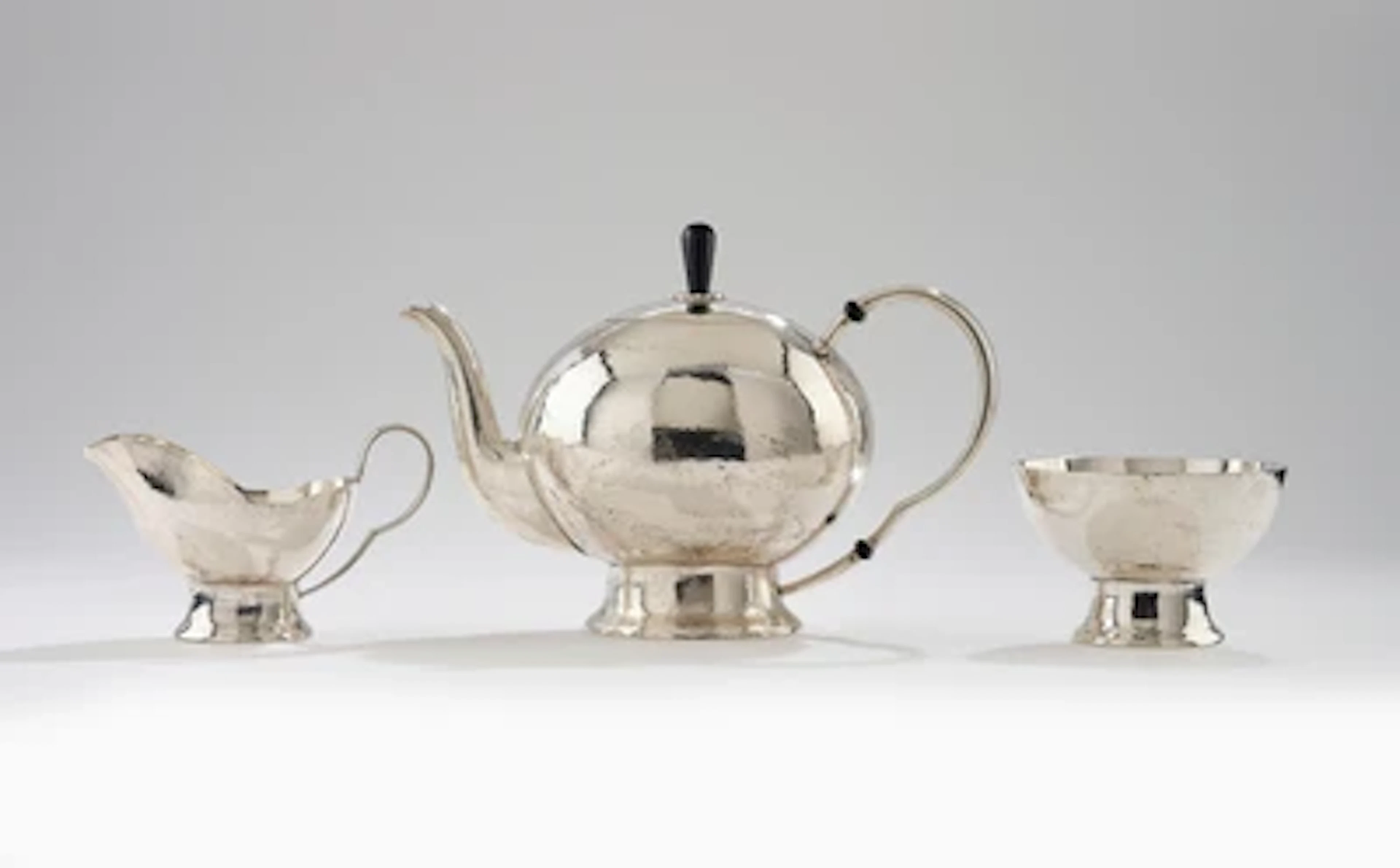 Dreiteiliges Teeservice aus Silber, Josef Carl Klinkosch, Wien, ab Mai 1922