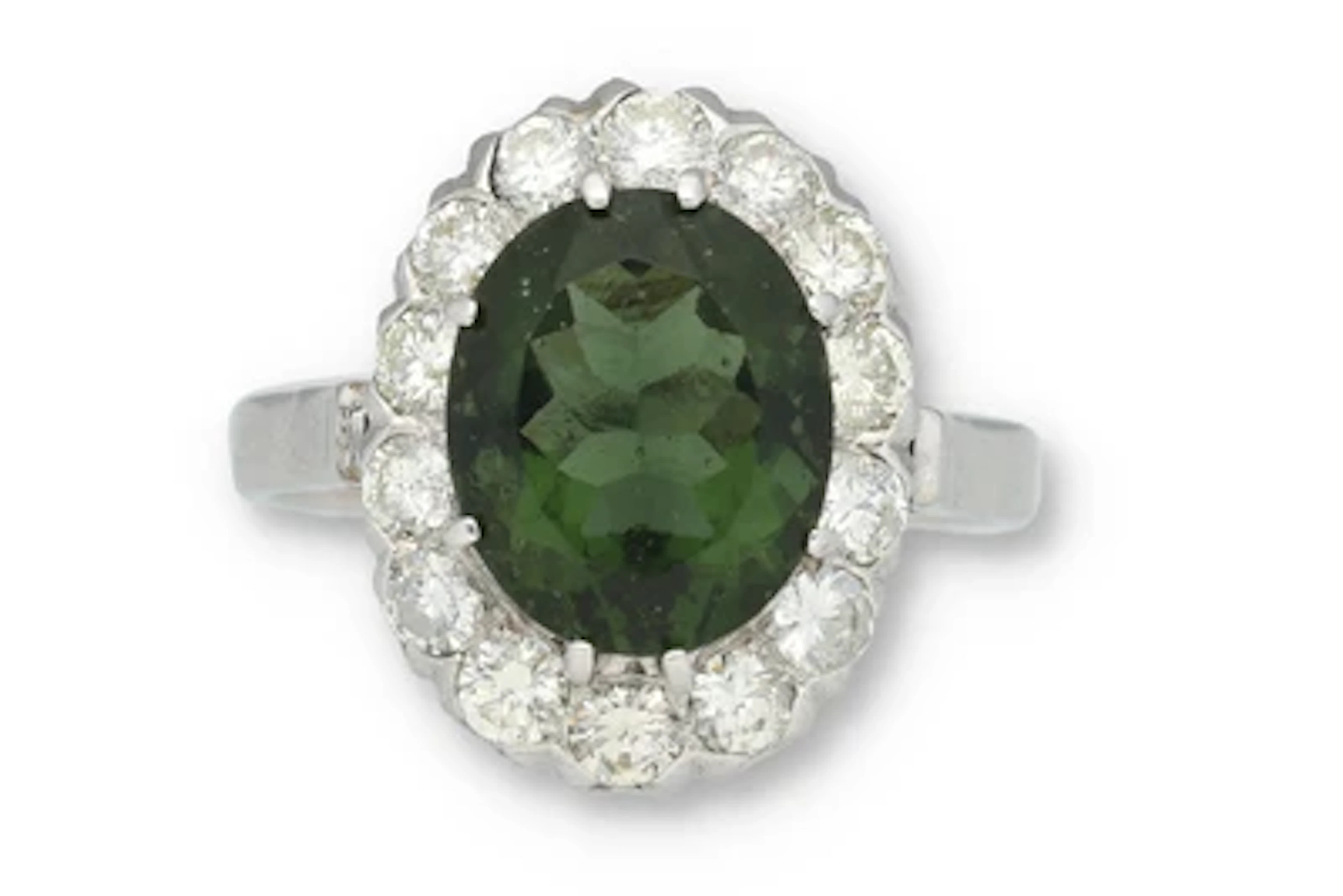 Moldavit Ring ca. 4 ct