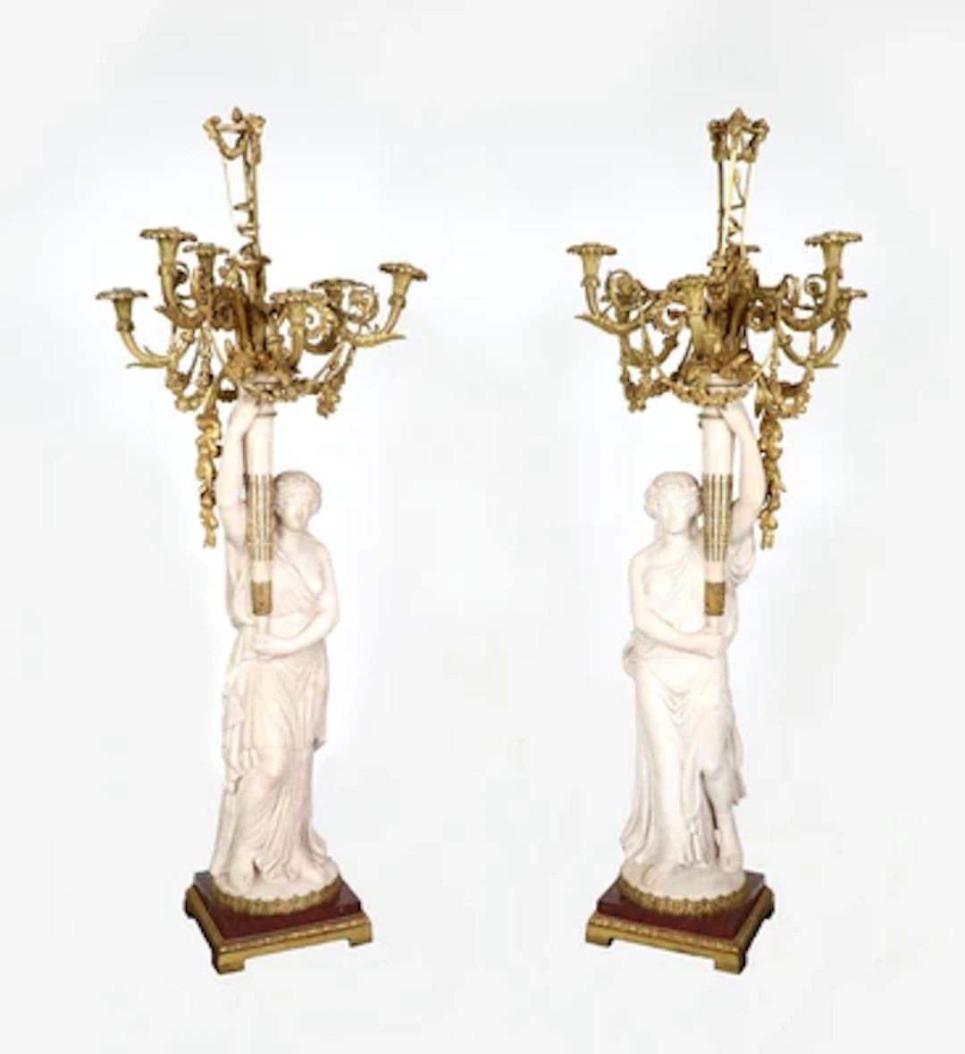 Paar Französische Kandelaber nach Jean-François Lorta, um 1900