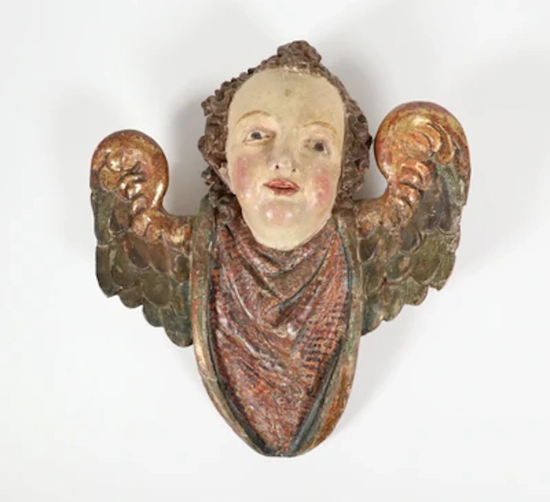 Geflügelter Engelskopf, Umkreis Bildhauerfamilie Zürn,Österreich um 1620