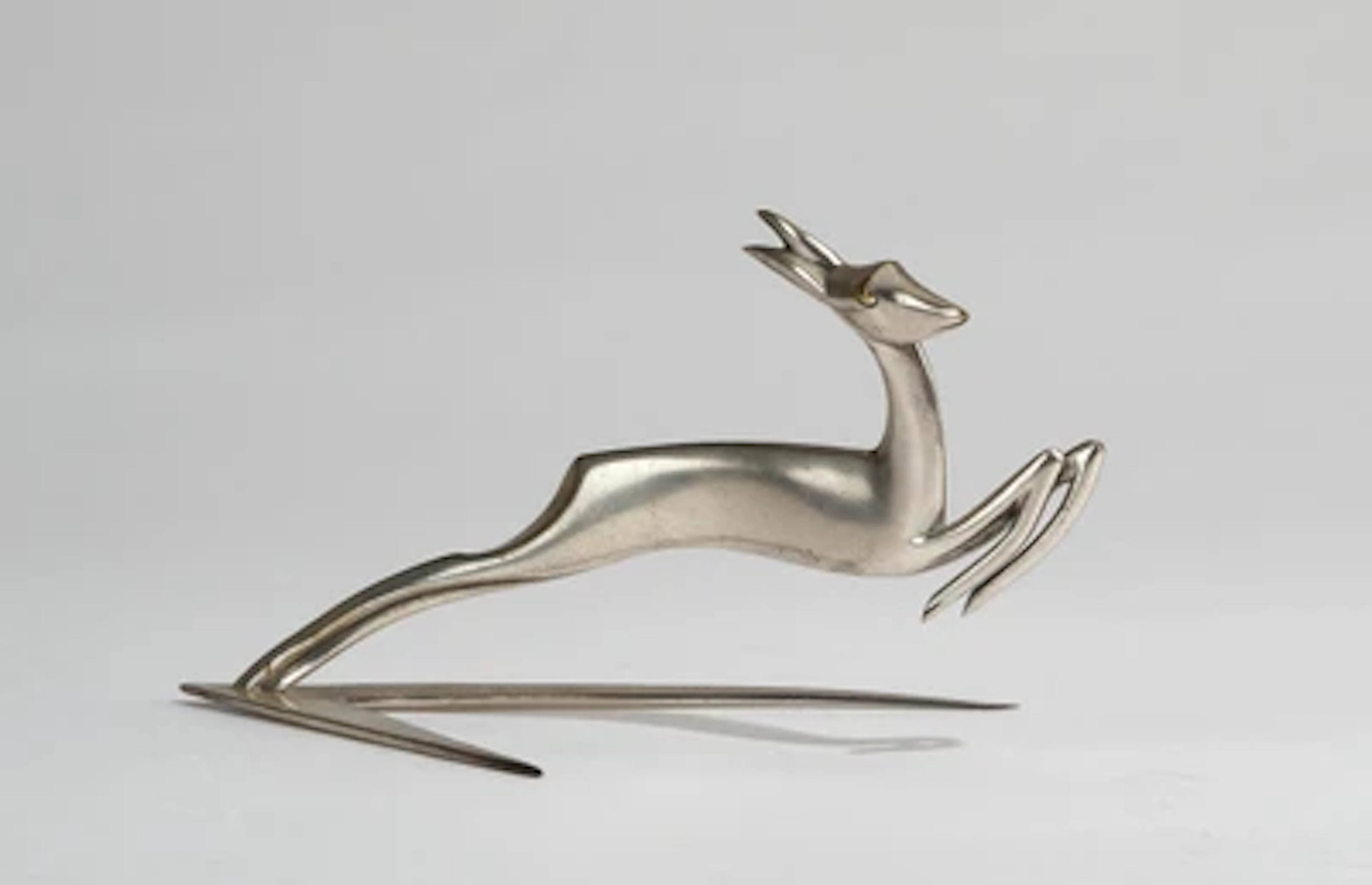 Seltene, frühe Gazelle, Entwurf um 1930, für Werkstätten Hagenauer