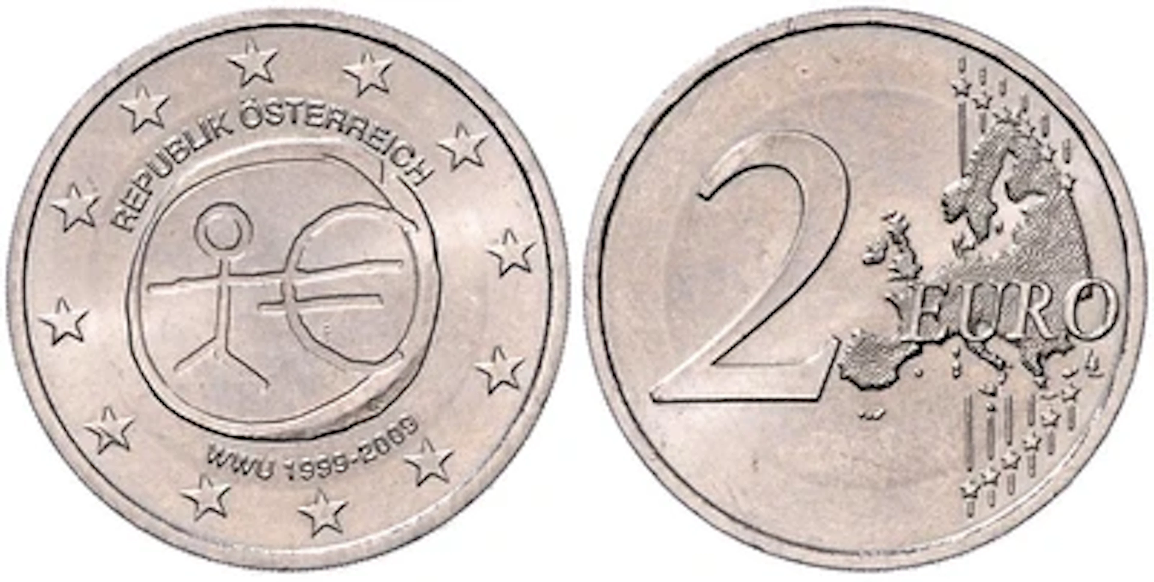 2 Euro "WWU 1999-2009", Österreich