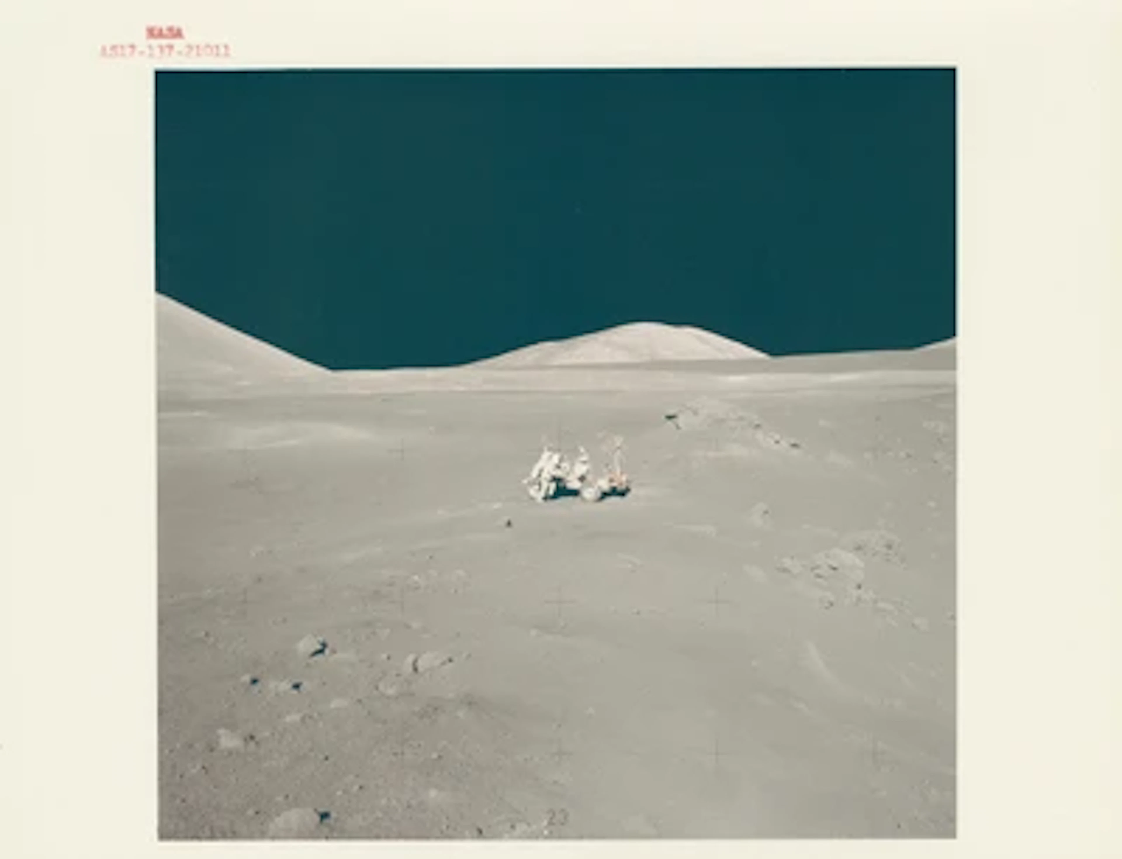 APOLLO 17 - Harrison Schmitt and the Rover at Shorty Crater