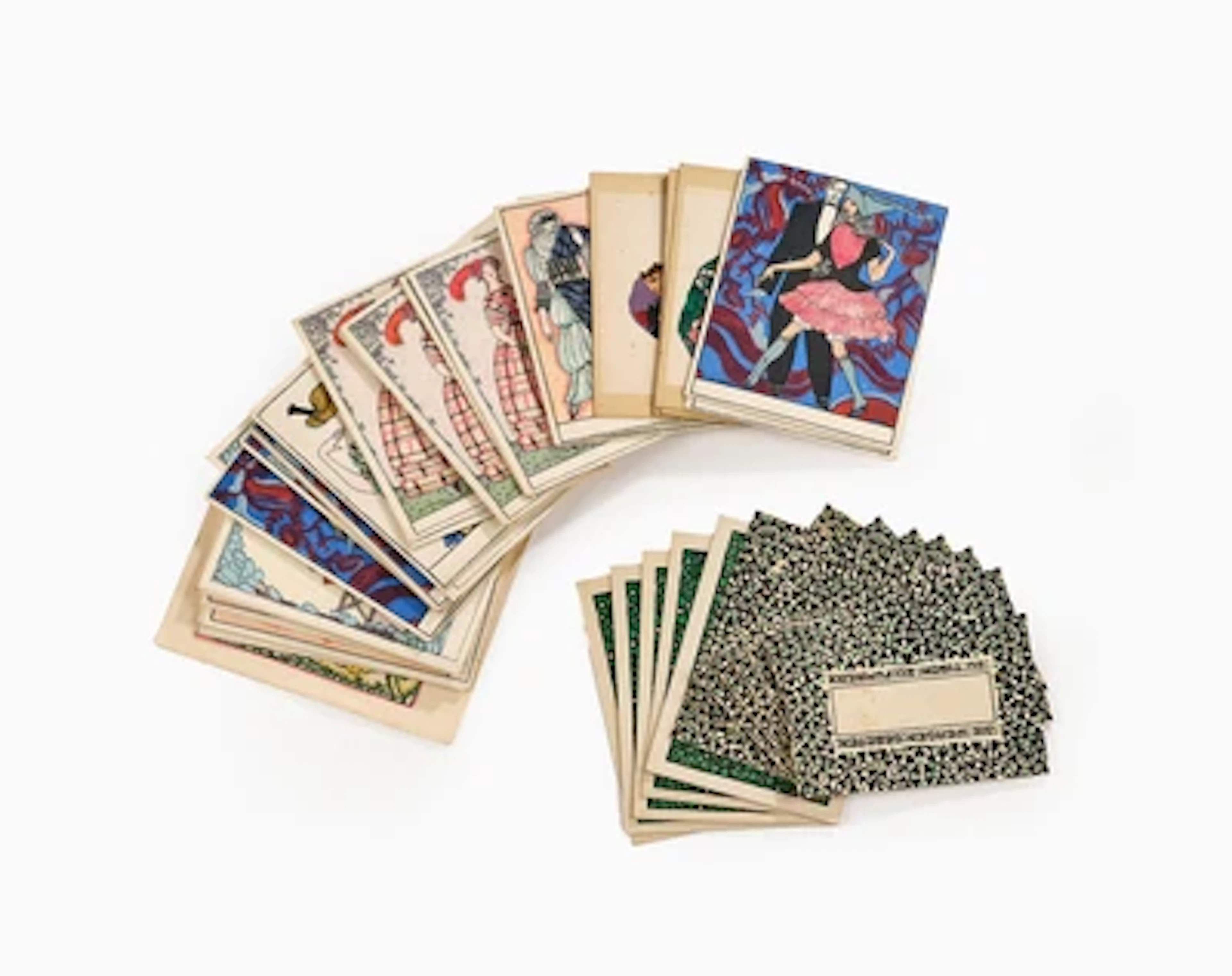 12 printed place cards and 39 small cards, inter alia by Maria Likarz