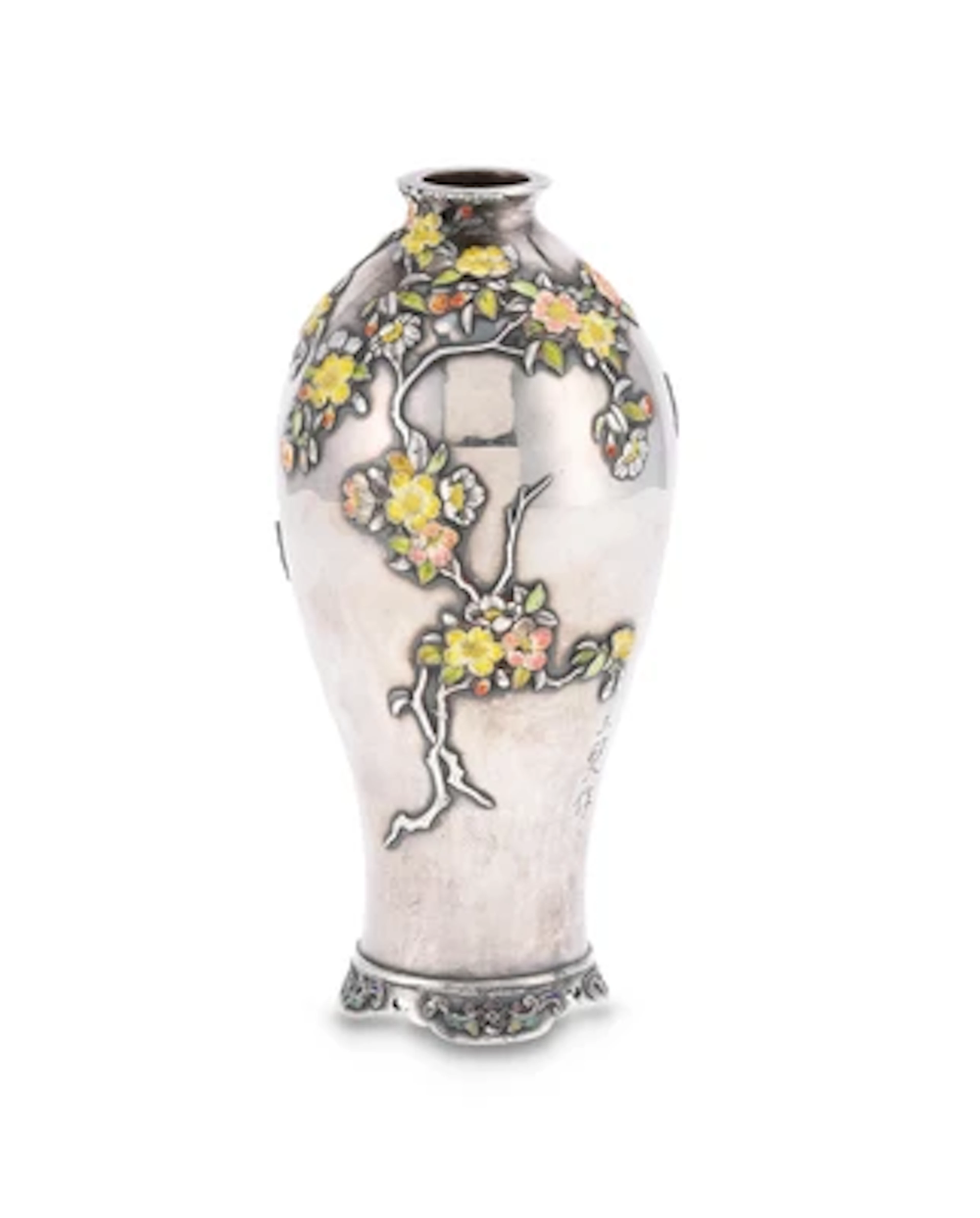 Sanju Saku - Emaillierte Vase, Yokohama, Japan, Meiji Periode