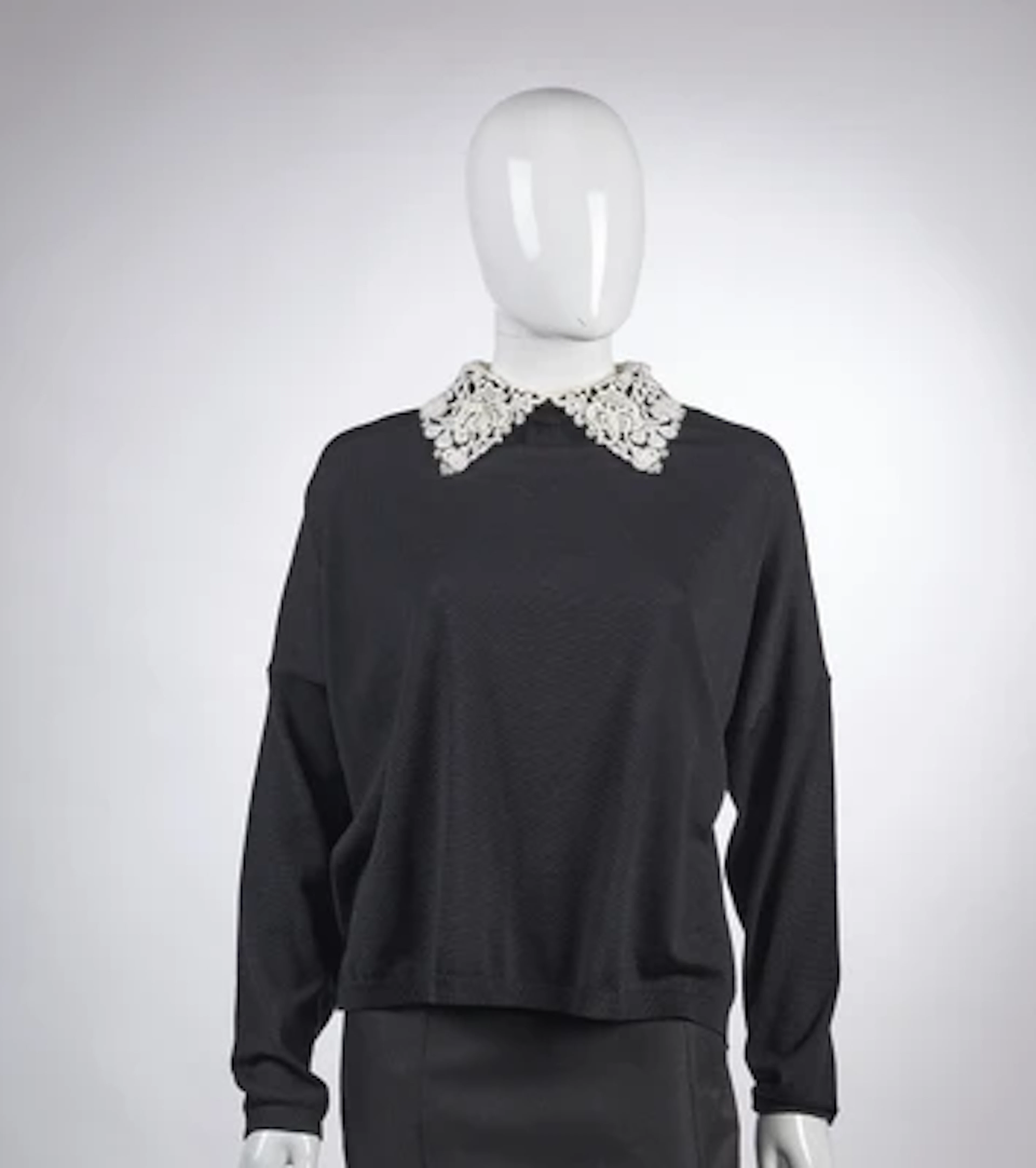 VALENTINO Pullover mit Spitzenkragen