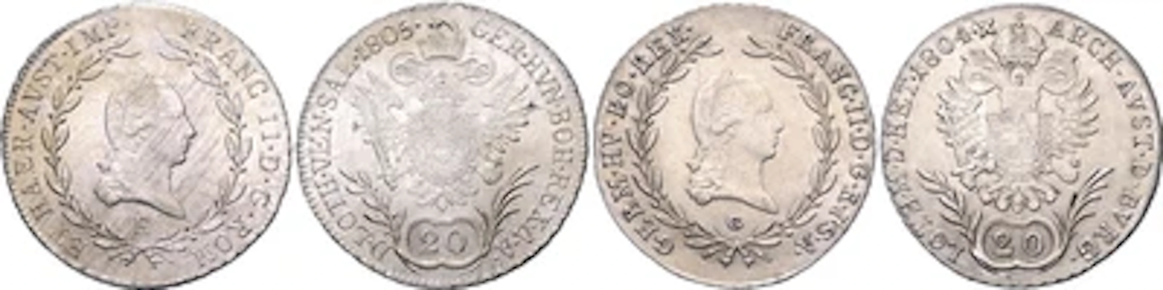 Franz II./I.- Münzstätten Prag, Nagybanya und Karlsburg